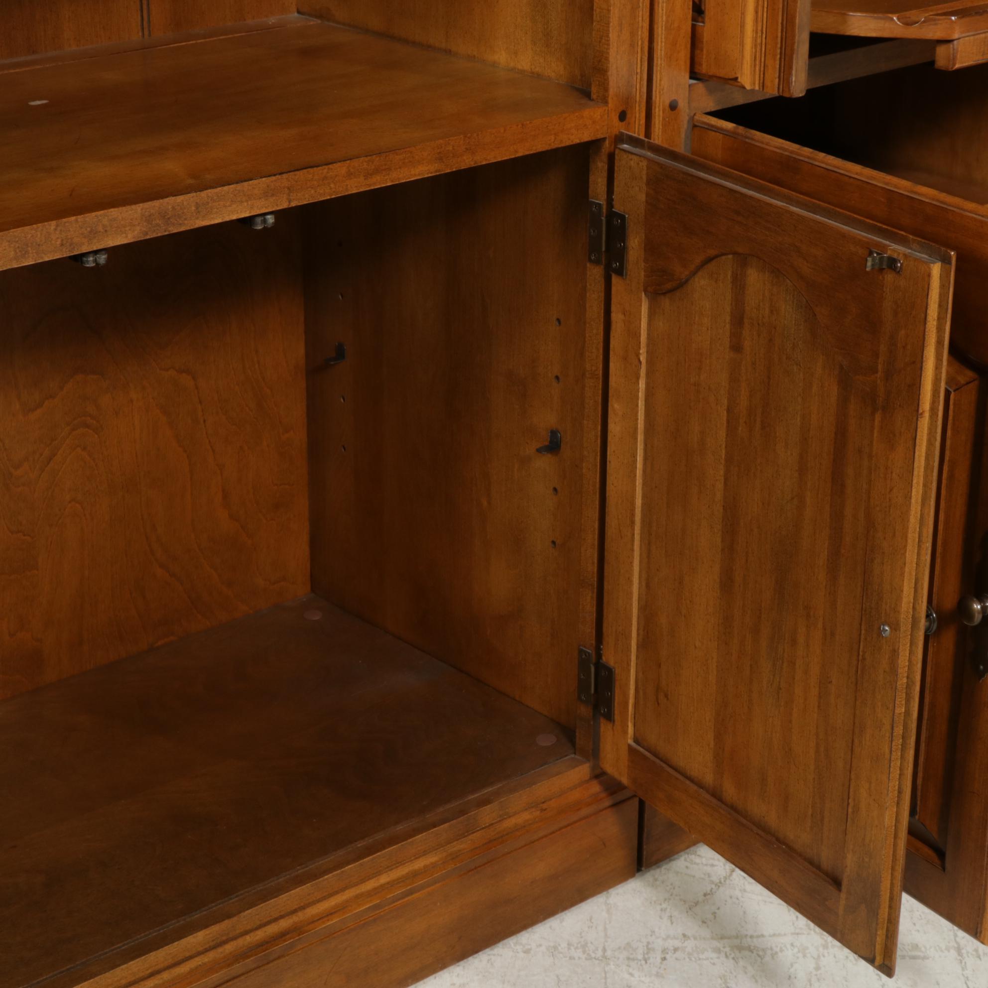 Ethan Allen Wall Unit with Media Cabinet, Late 20th Century