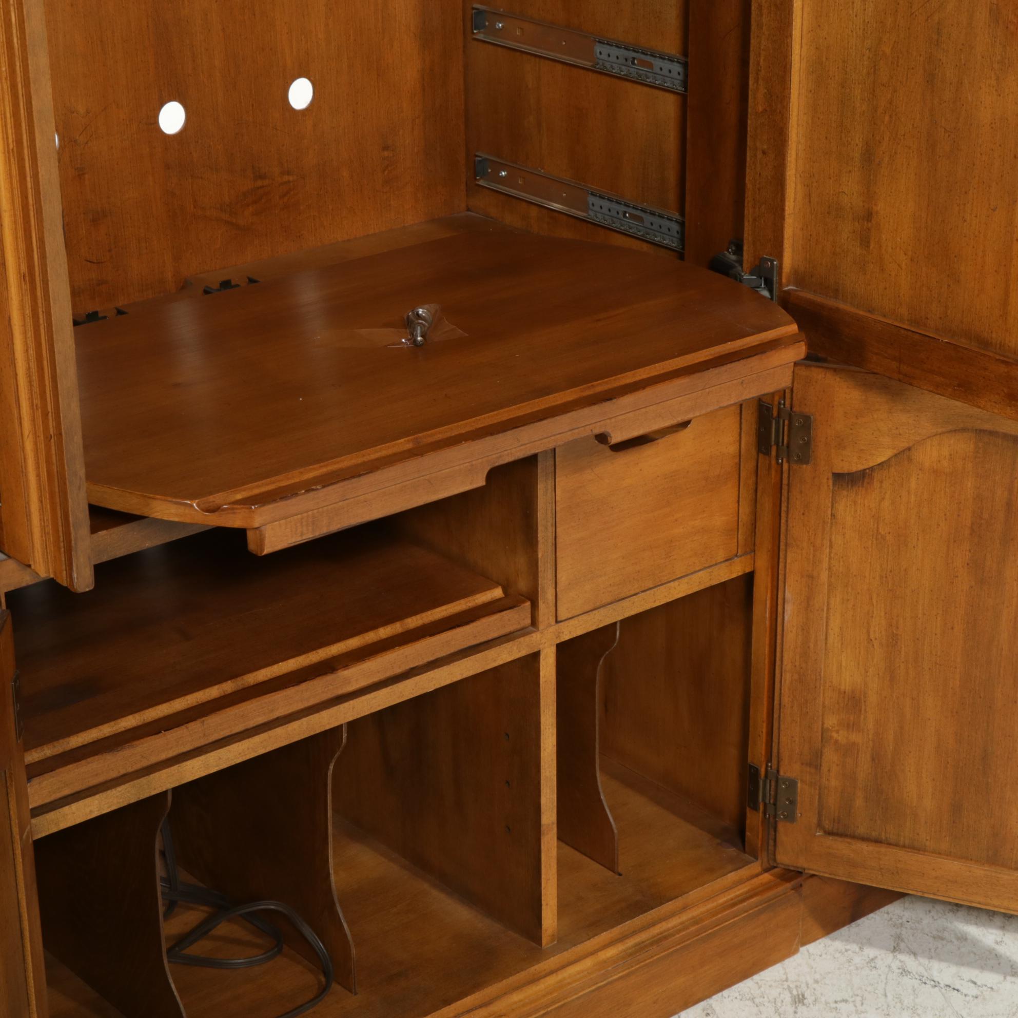 Ethan Allen Wall Unit with Media Cabinet, Late 20th Century