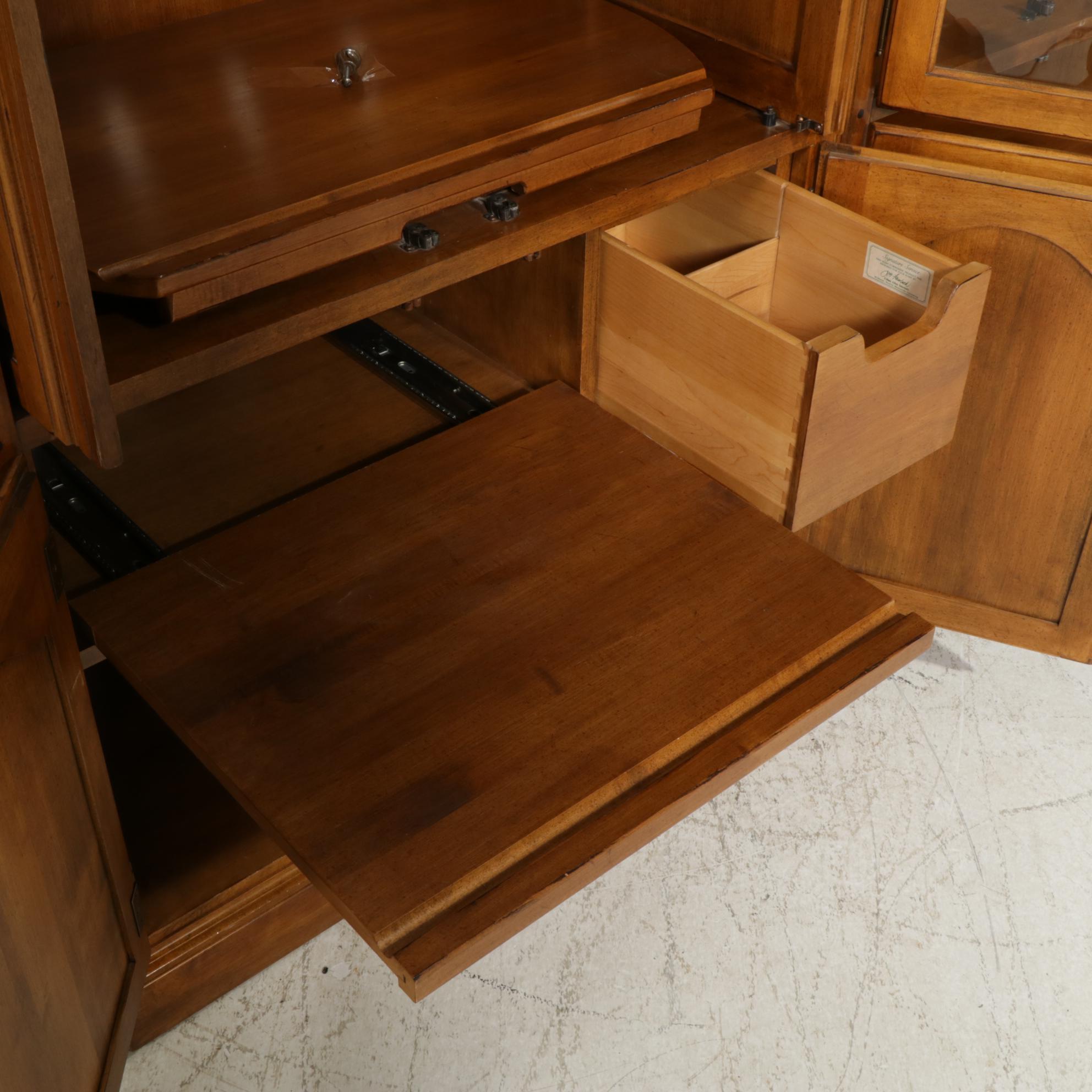 Ethan Allen Wall Unit with Media Cabinet, Late 20th Century