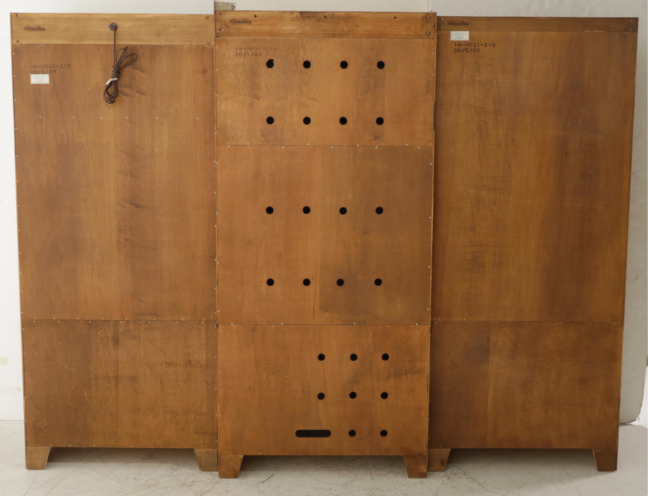 Ethan Allen Wall Unit with Media Cabinet, Late 20th Century