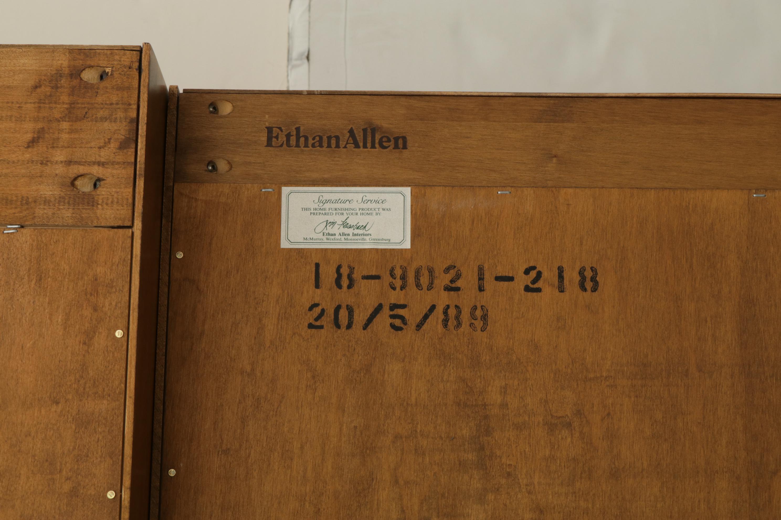 Ethan Allen Wall Unit with Media Cabinet, Late 20th Century