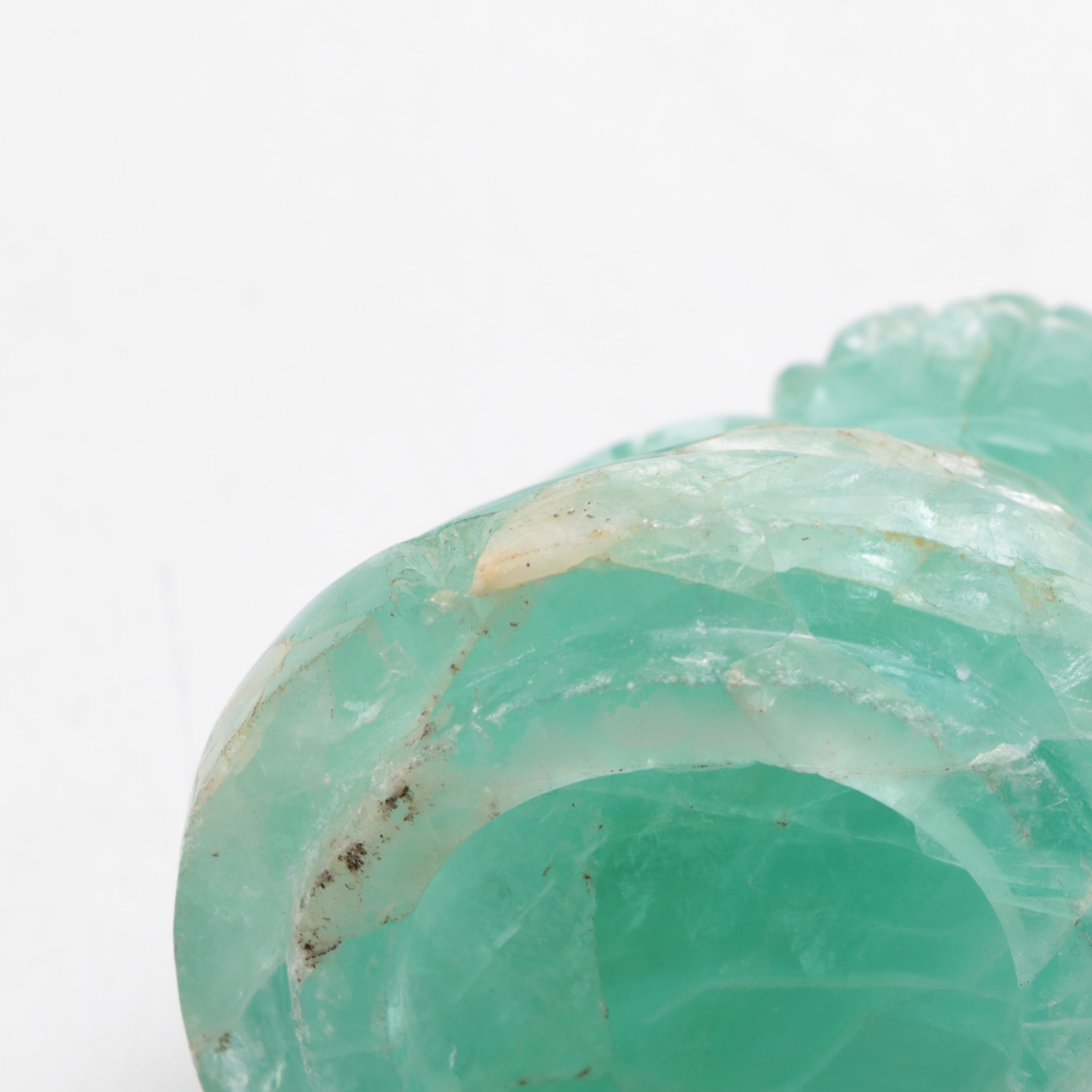 Chinese Carved Fluorite Lidded Jars