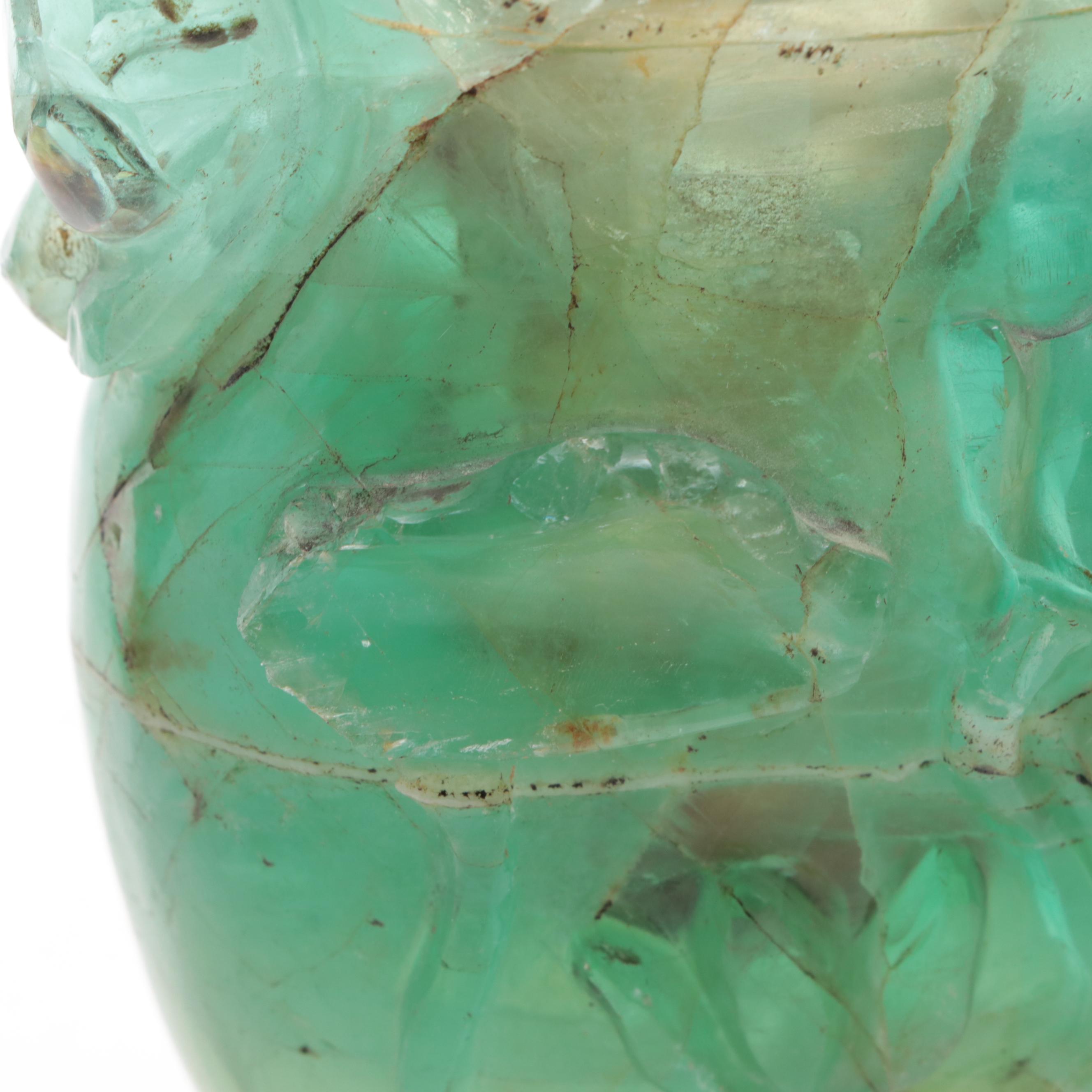 Chinese Carved Fluorite Lidded Jars