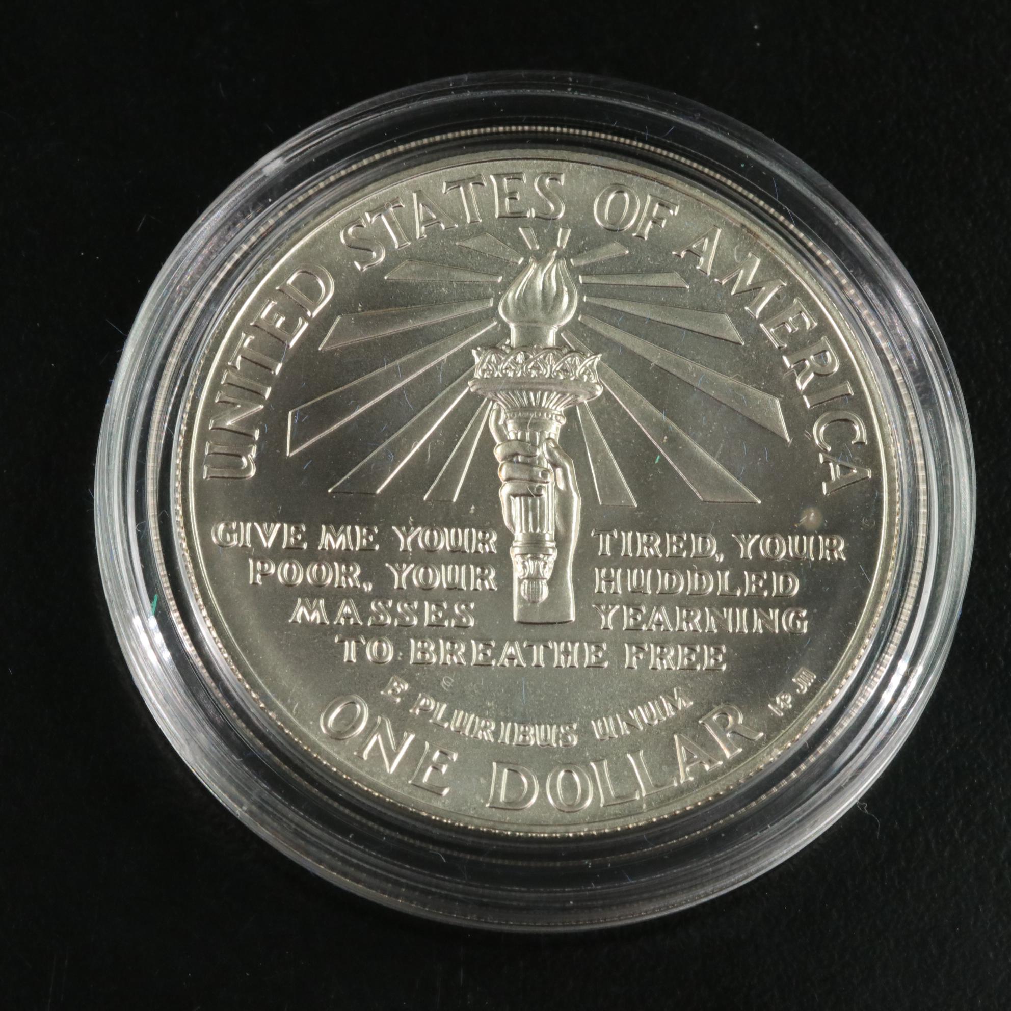 1986 Statue of Liberty Gold and Silver Commemorative Uncirculated Coin Set