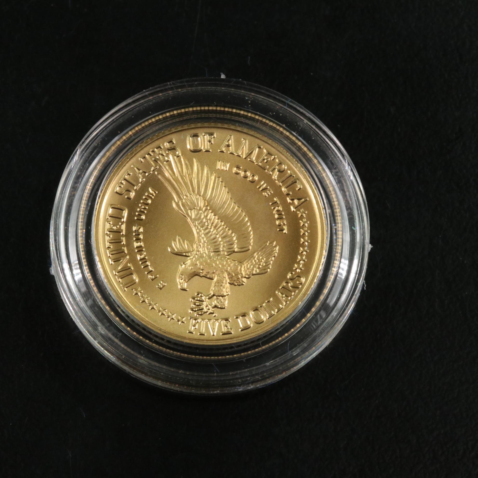 1986 Statue of Liberty Gold and Silver Commemorative Uncirculated Coin Set