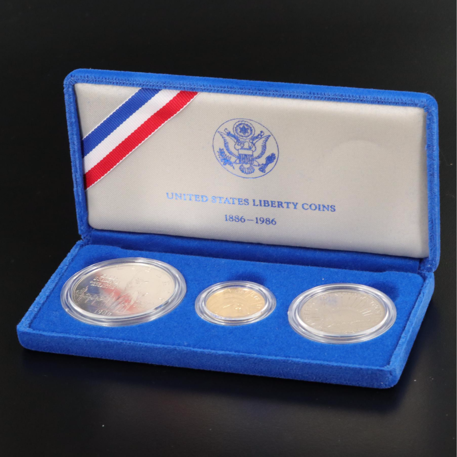 1986 Statue of Liberty Gold and Silver Commemorative Uncirculated Coin Set
