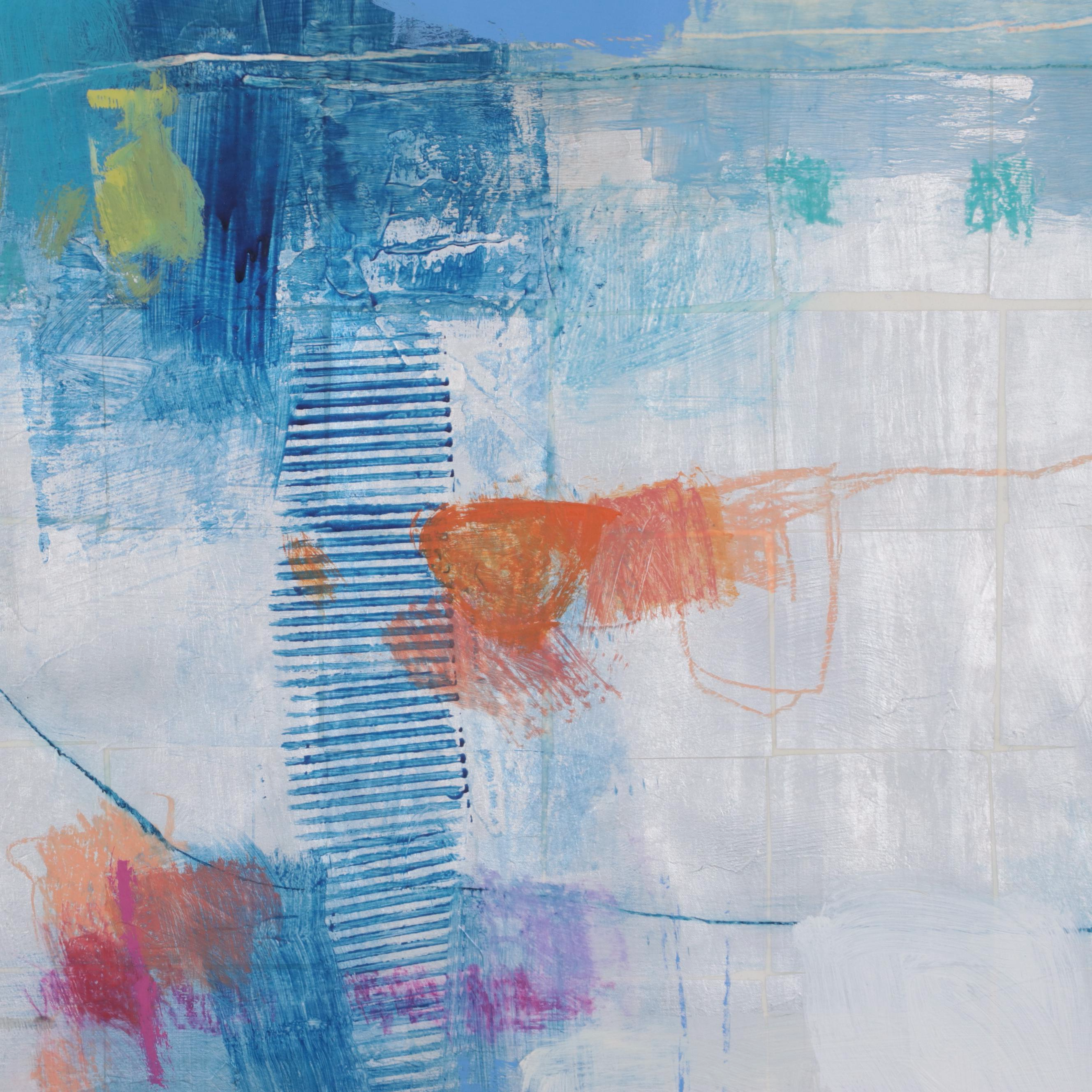 Ursula J. Brenner Abstract Mixed Media Painting, 21st Century