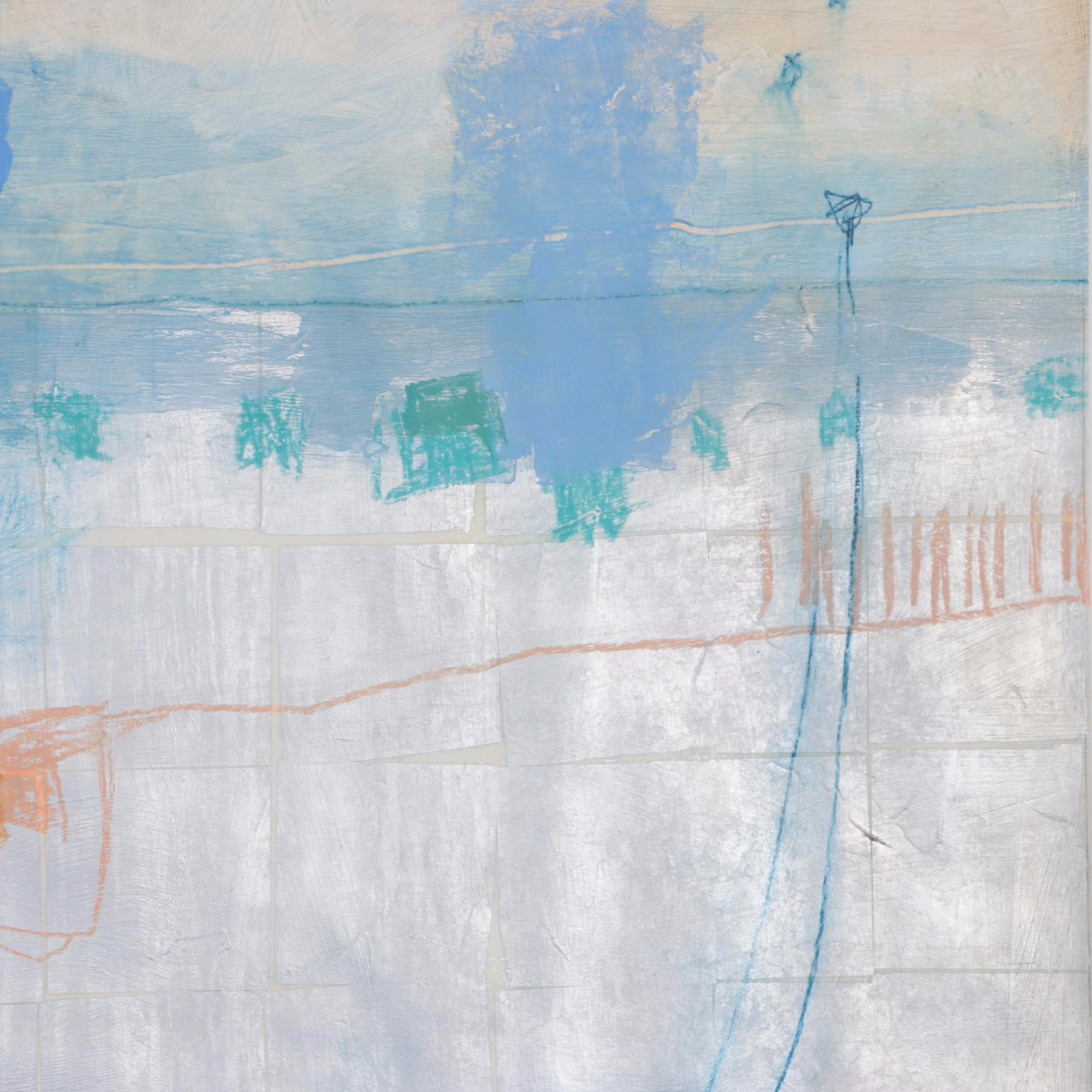 Ursula J. Brenner Abstract Mixed Media Painting, 21st Century