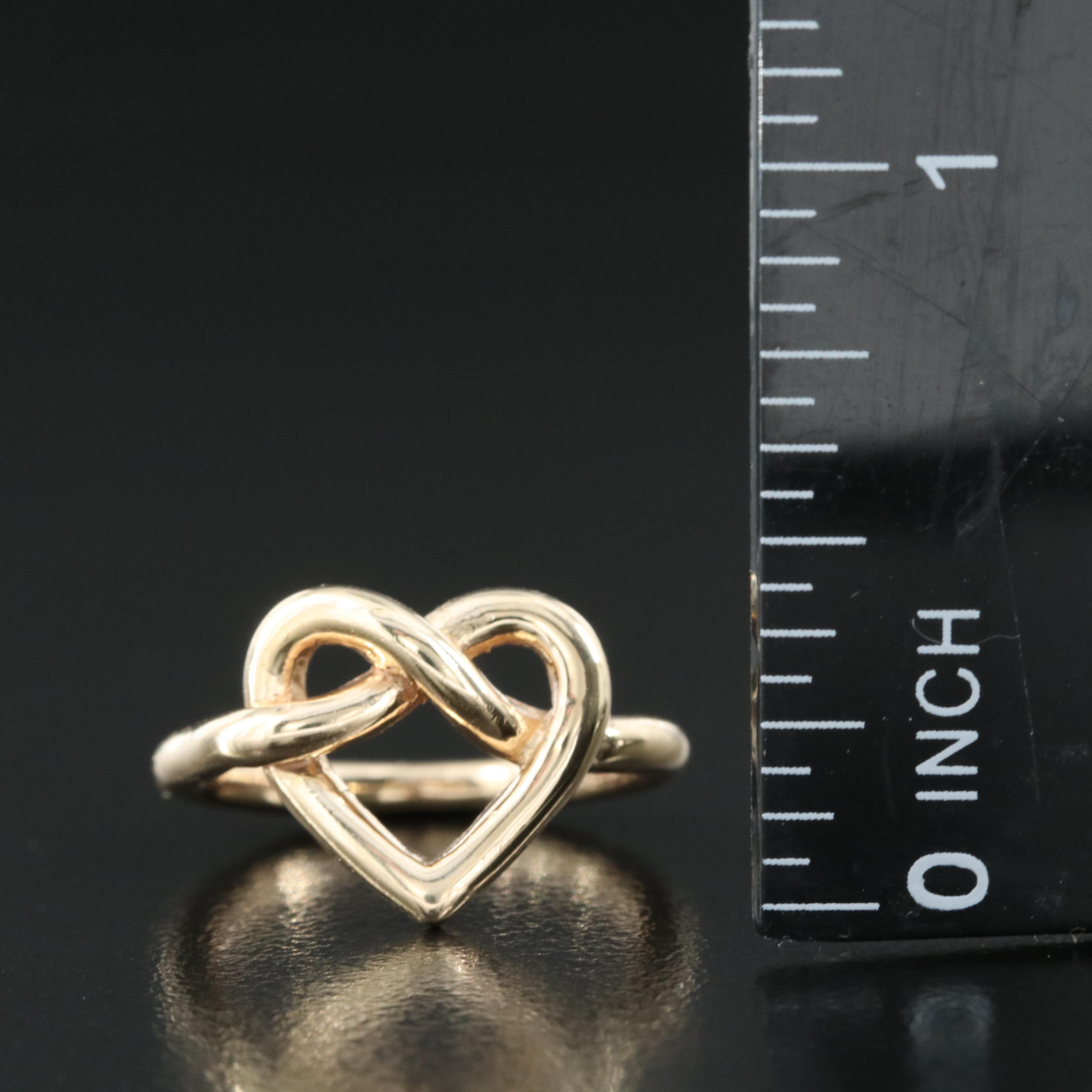 14K Heart Knot Ring