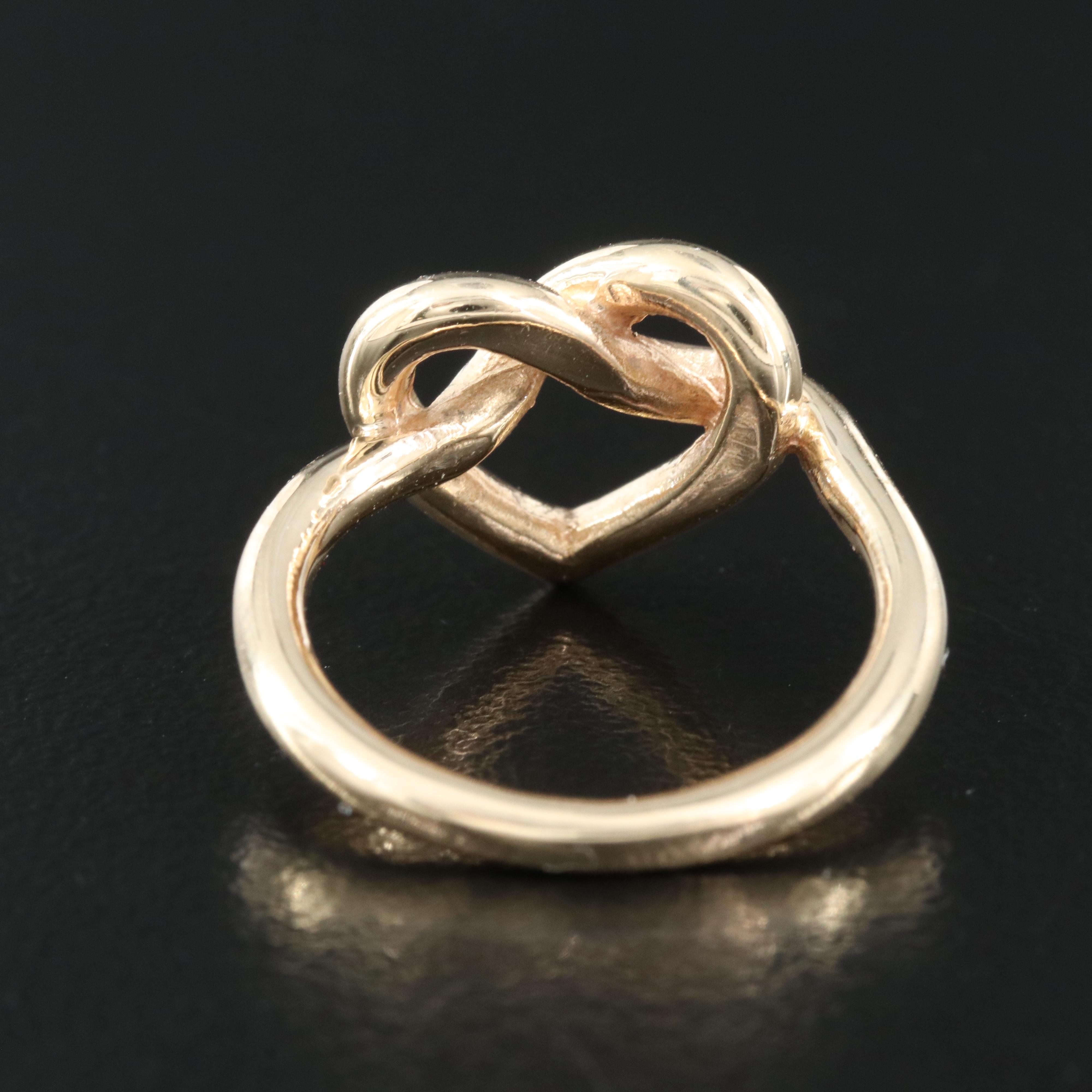 14K Heart Knot Ring
