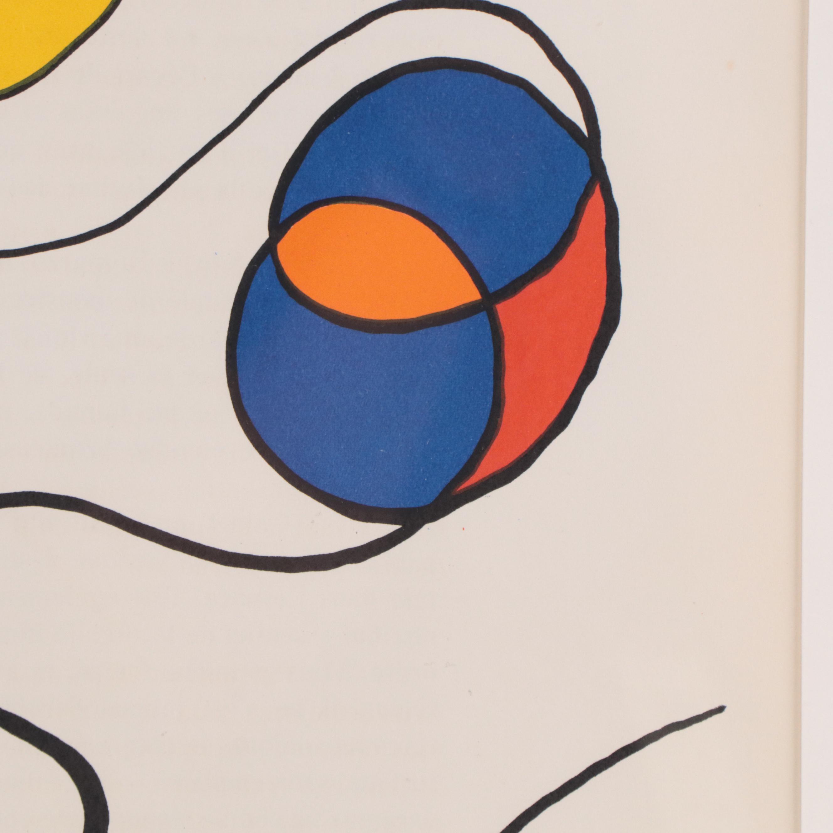 Alexander Calder Abstract Color Lithograph from Derrière le Miroir