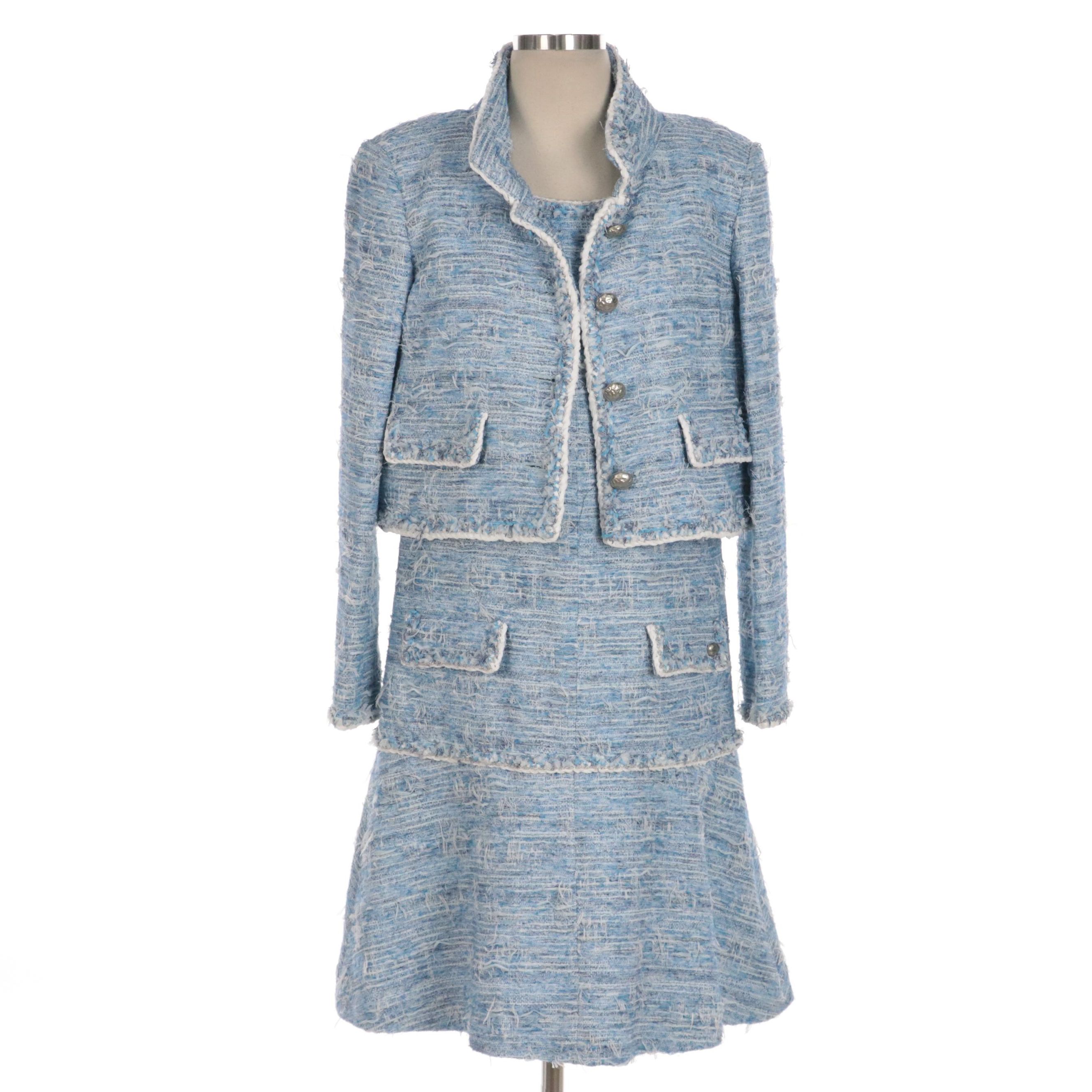 CHANEL Lesage Tweed Gripoix Fitted Jacket White main image 0