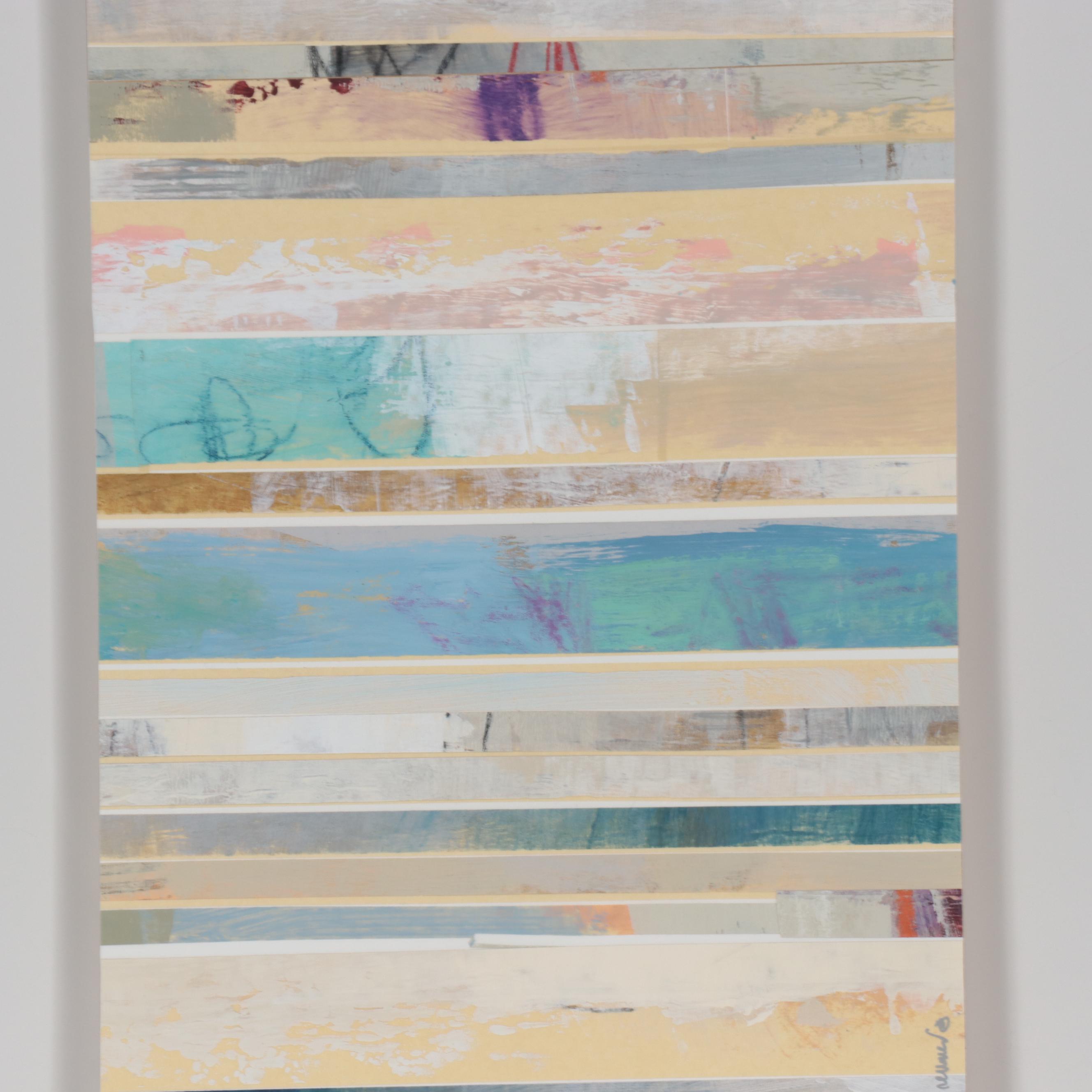 Ursula J. Brenner Large-Scale Abstract Mixed Media Painting, 21st Century