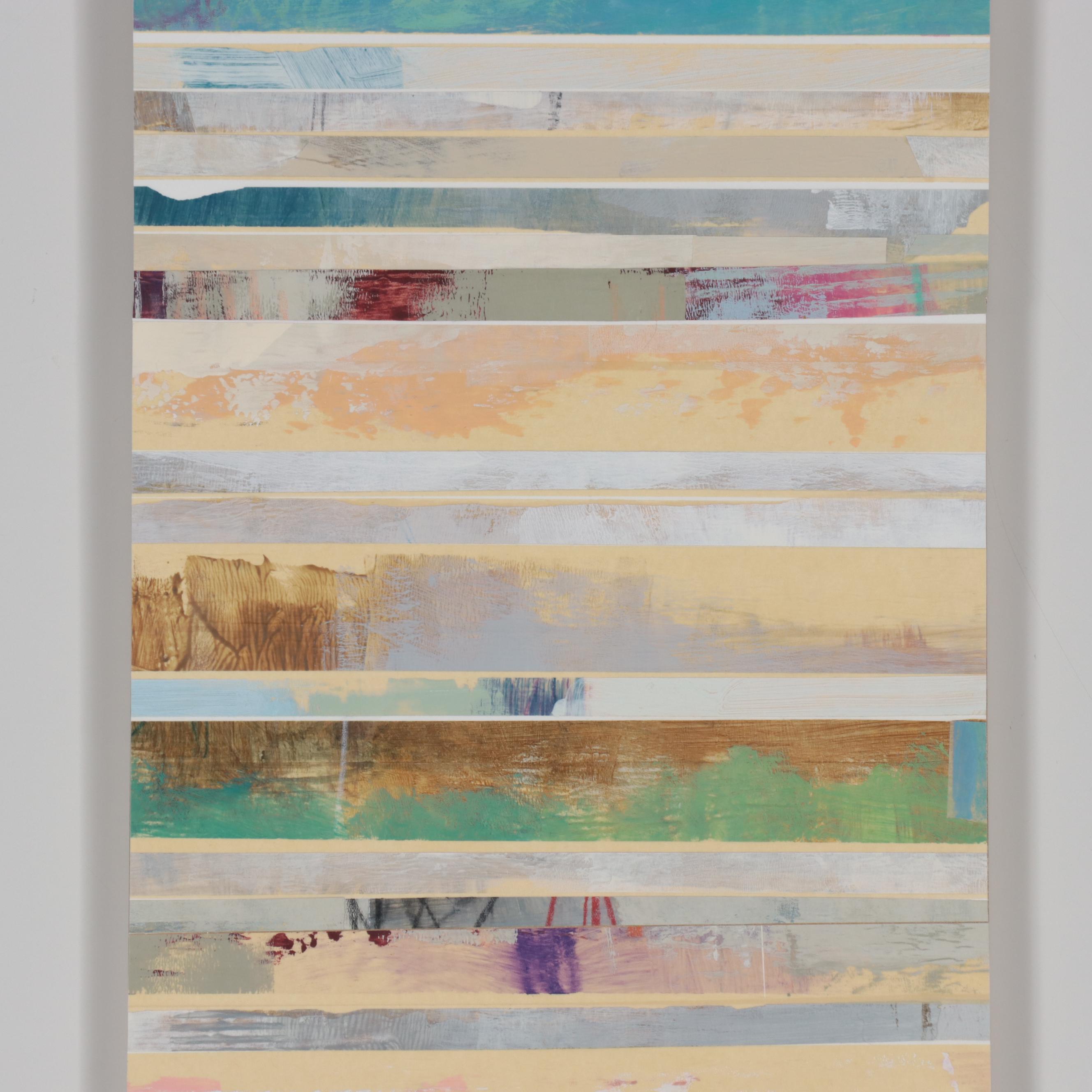 Ursula J. Brenner Large-Scale Abstract Mixed Media Painting, 21st Century