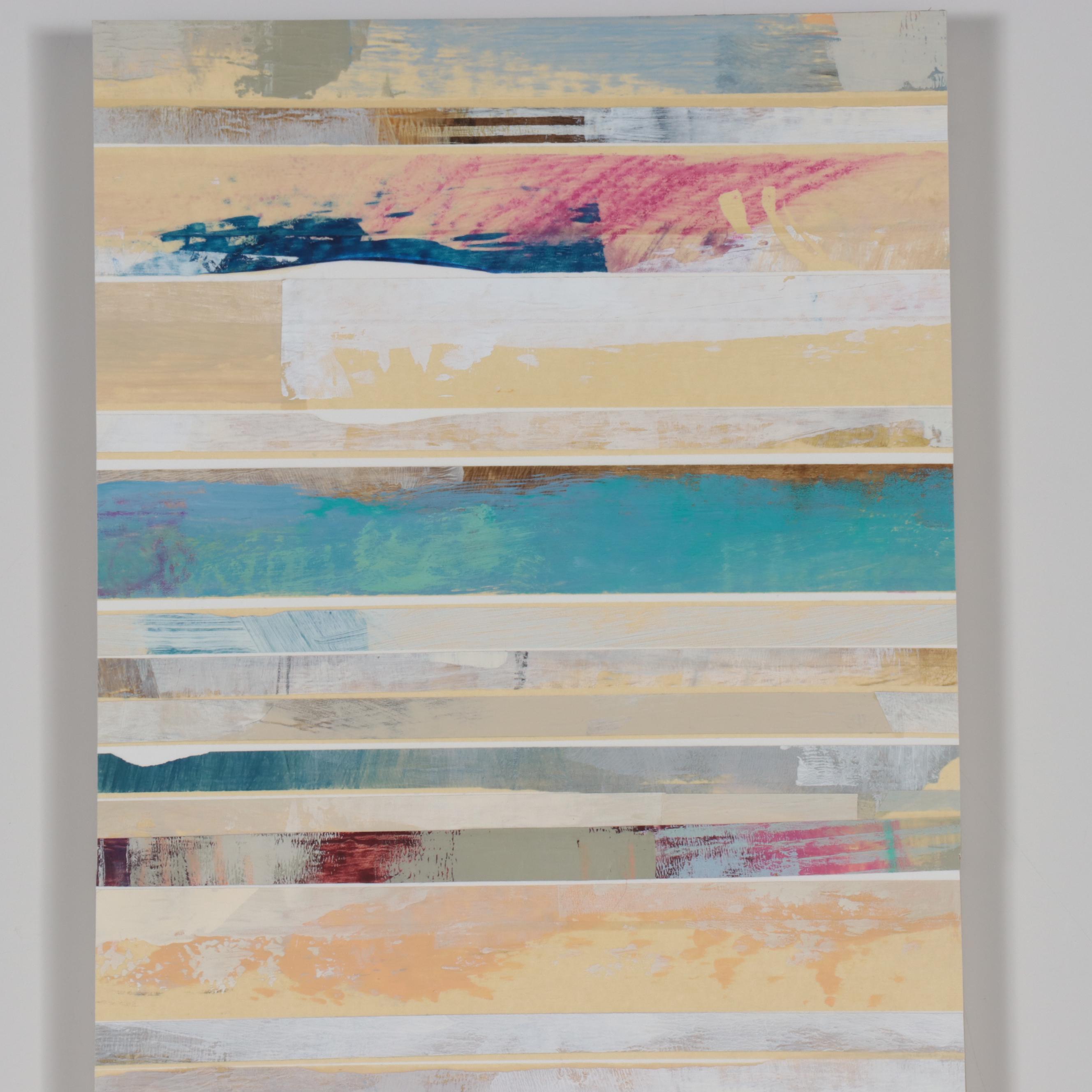Ursula J. Brenner Large-Scale Abstract Mixed Media Painting, 21st Century