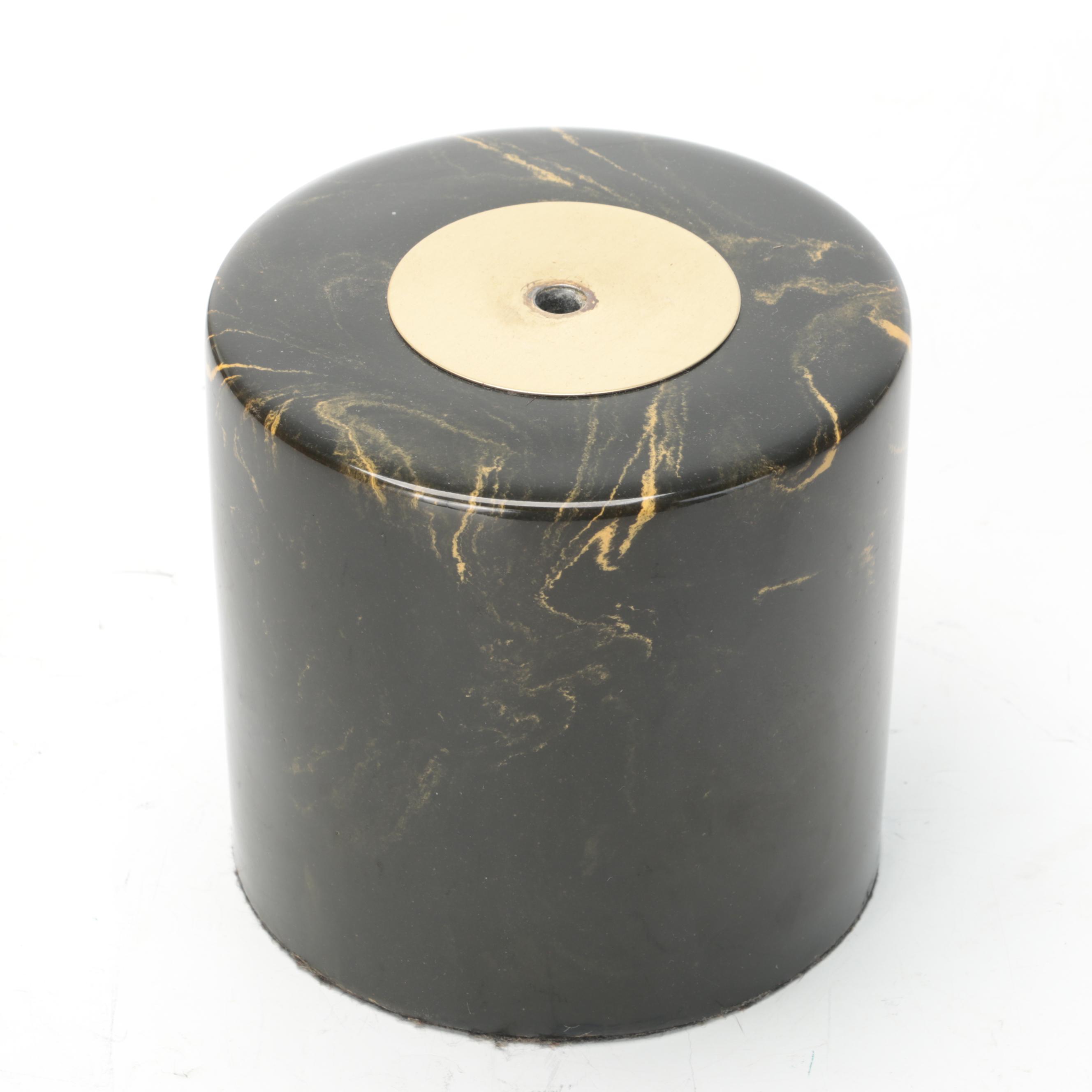 Brass-Finish Metal Sculpture of a Horse