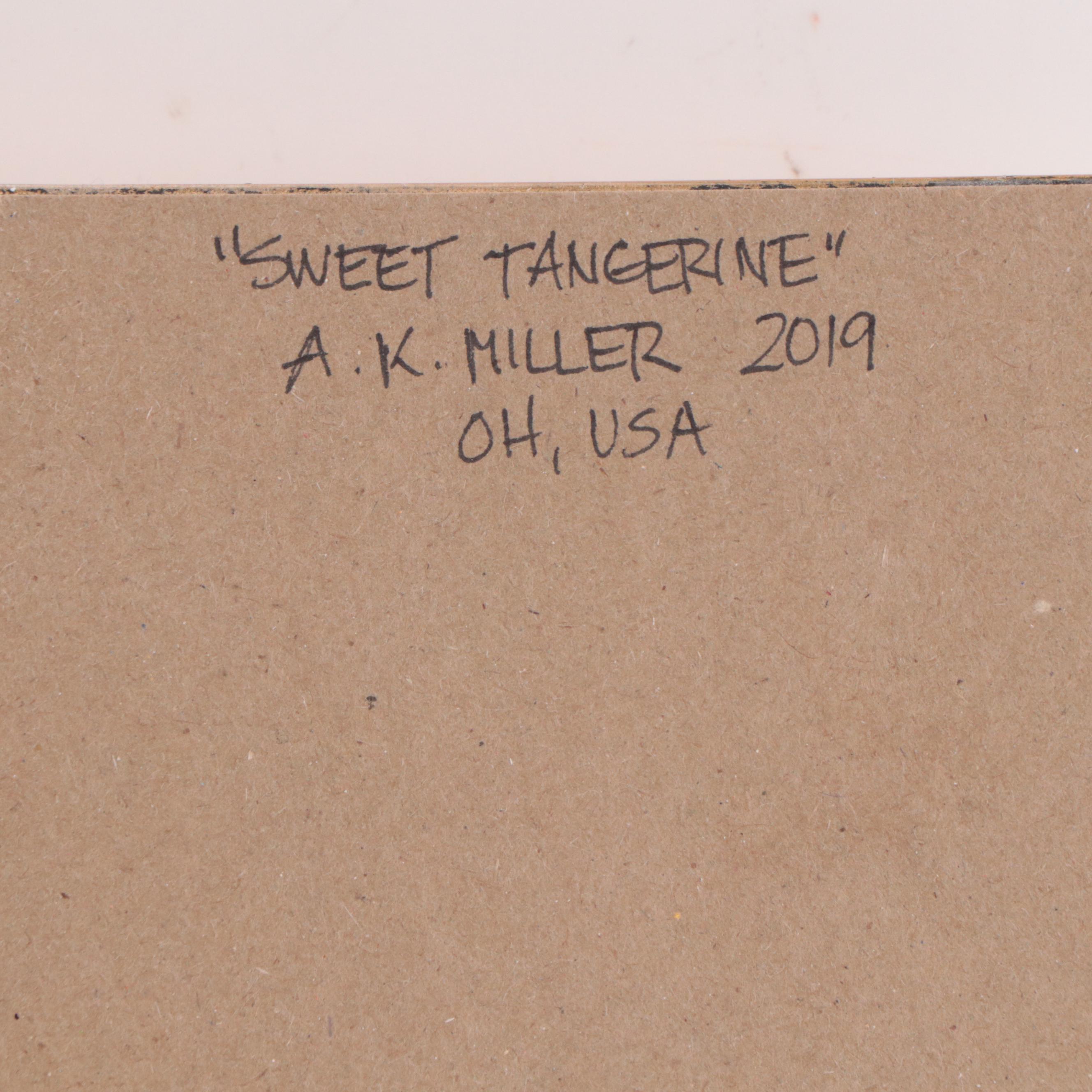 A.K Miller Oil Still Life "Sweet Tangerine," 2019 EBTH