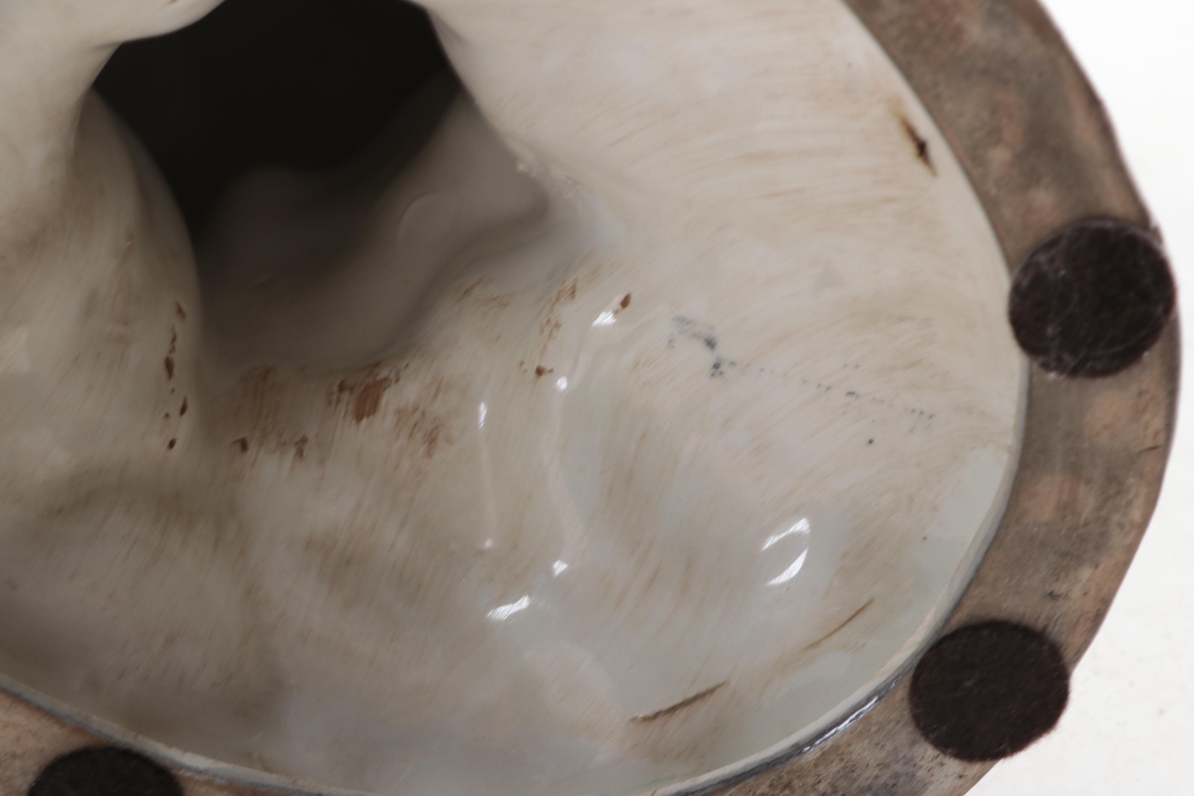 Italian Glazed Ceramic Guinea Fowl Figurines, Mid to Late 20th Century