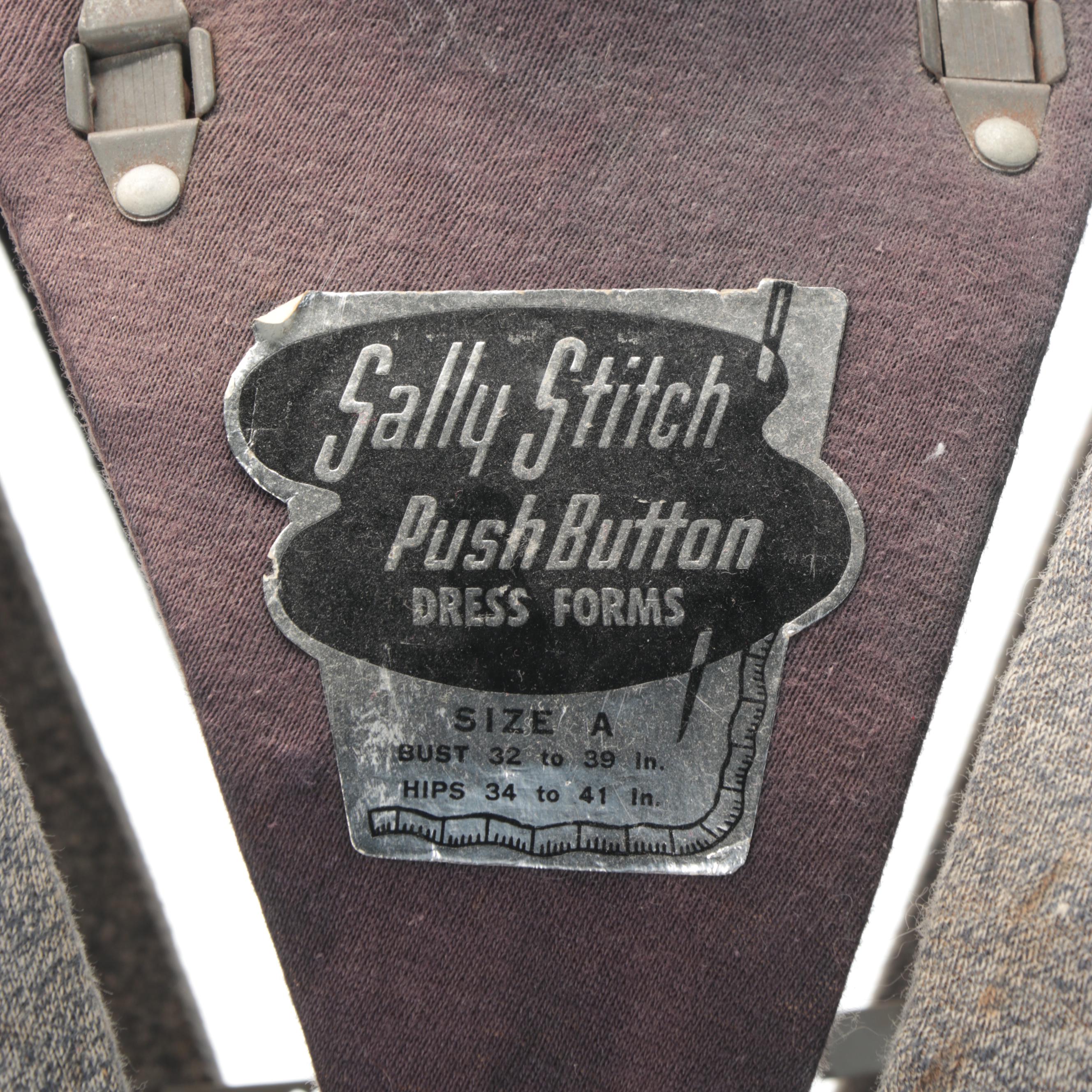 Sally Stitch Push Button Size A Dress Form, Mid-20th Century