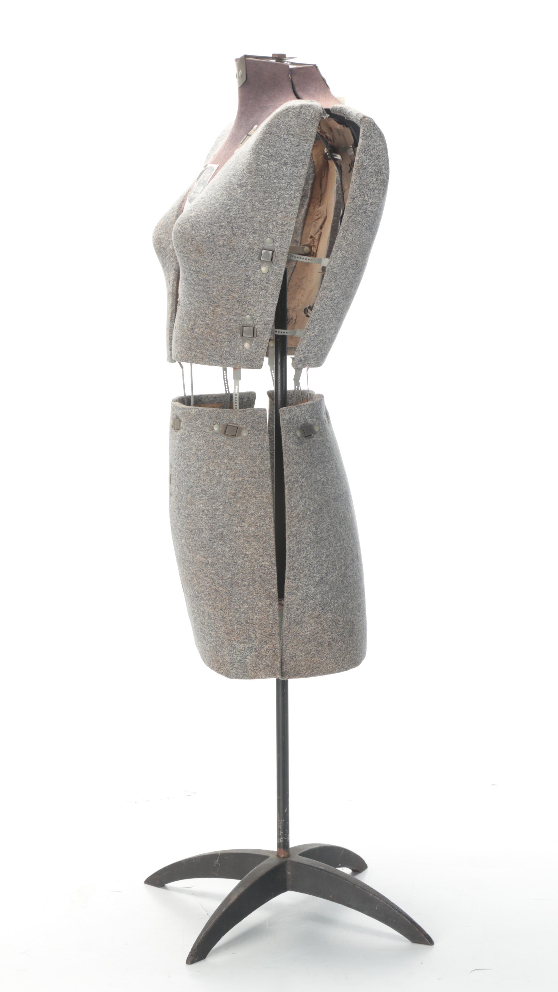 Sally Stitch Push Button Size A Dress Form, Mid-20th Century