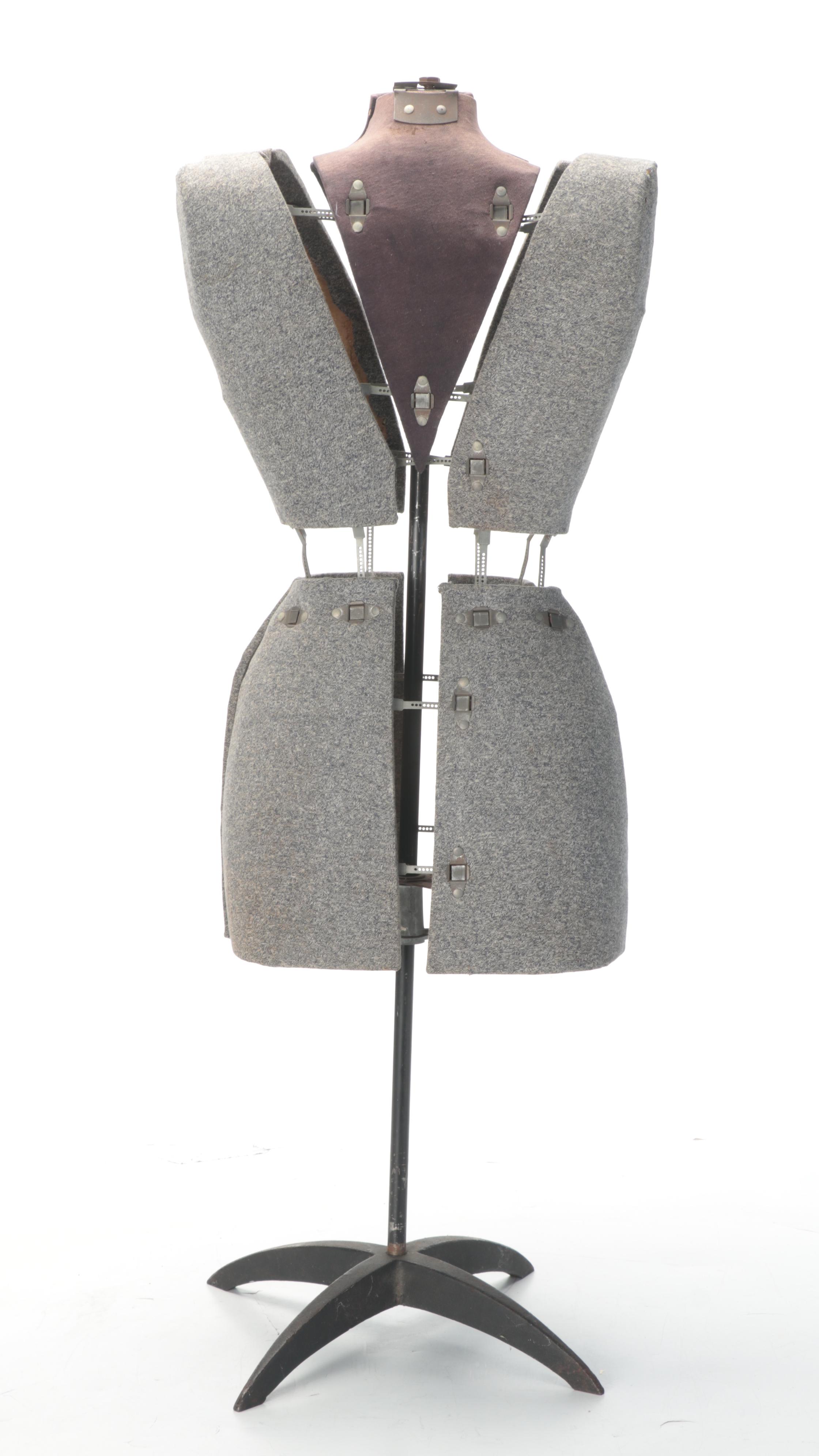 Sally Stitch Push Button Size A Dress Form, Mid-20th Century