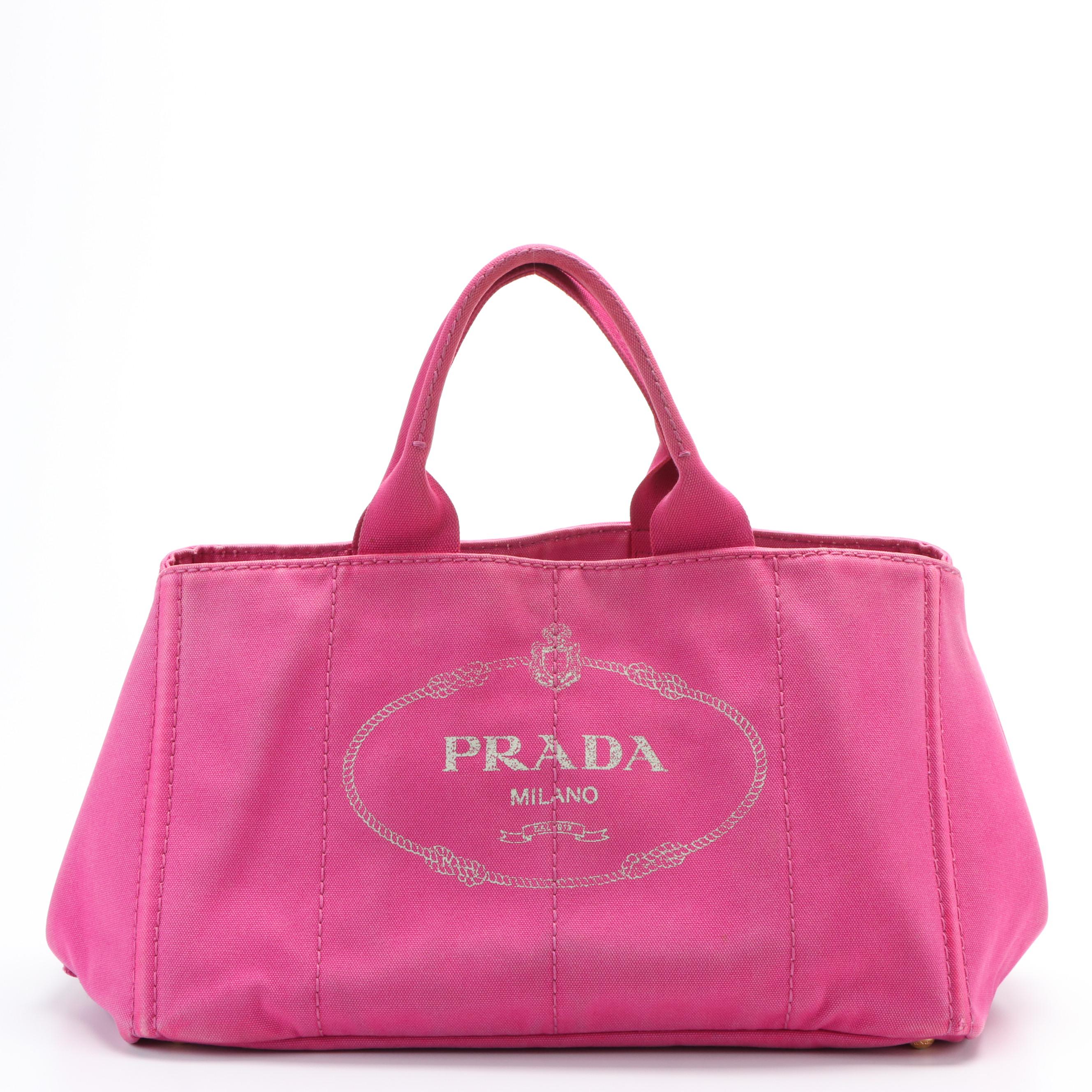 Prada Canapa Logo Tote