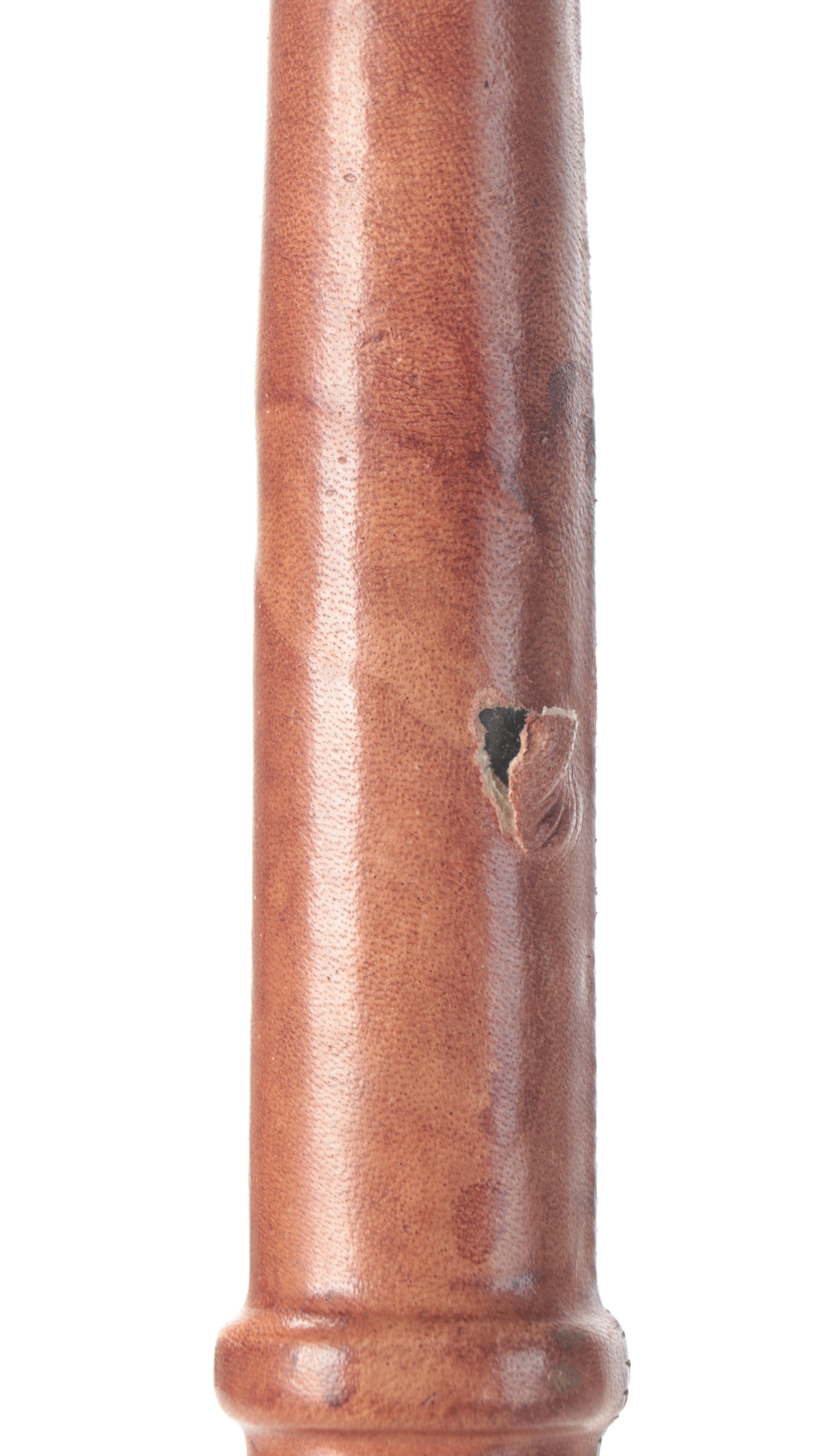 Steel and Leather Decorative Claymore with Leather Scabbard