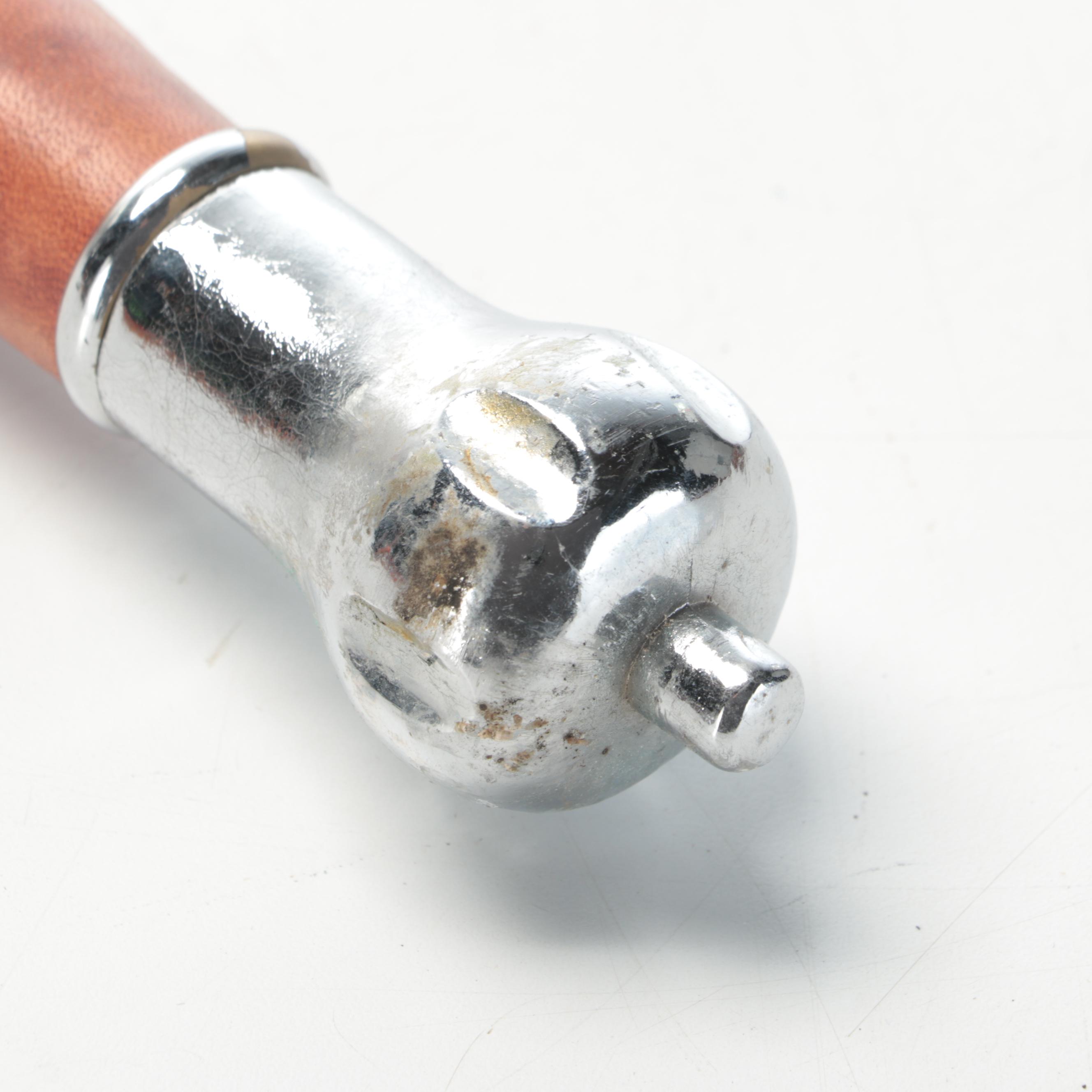 Steel and Leather Decorative Claymore with Leather Scabbard