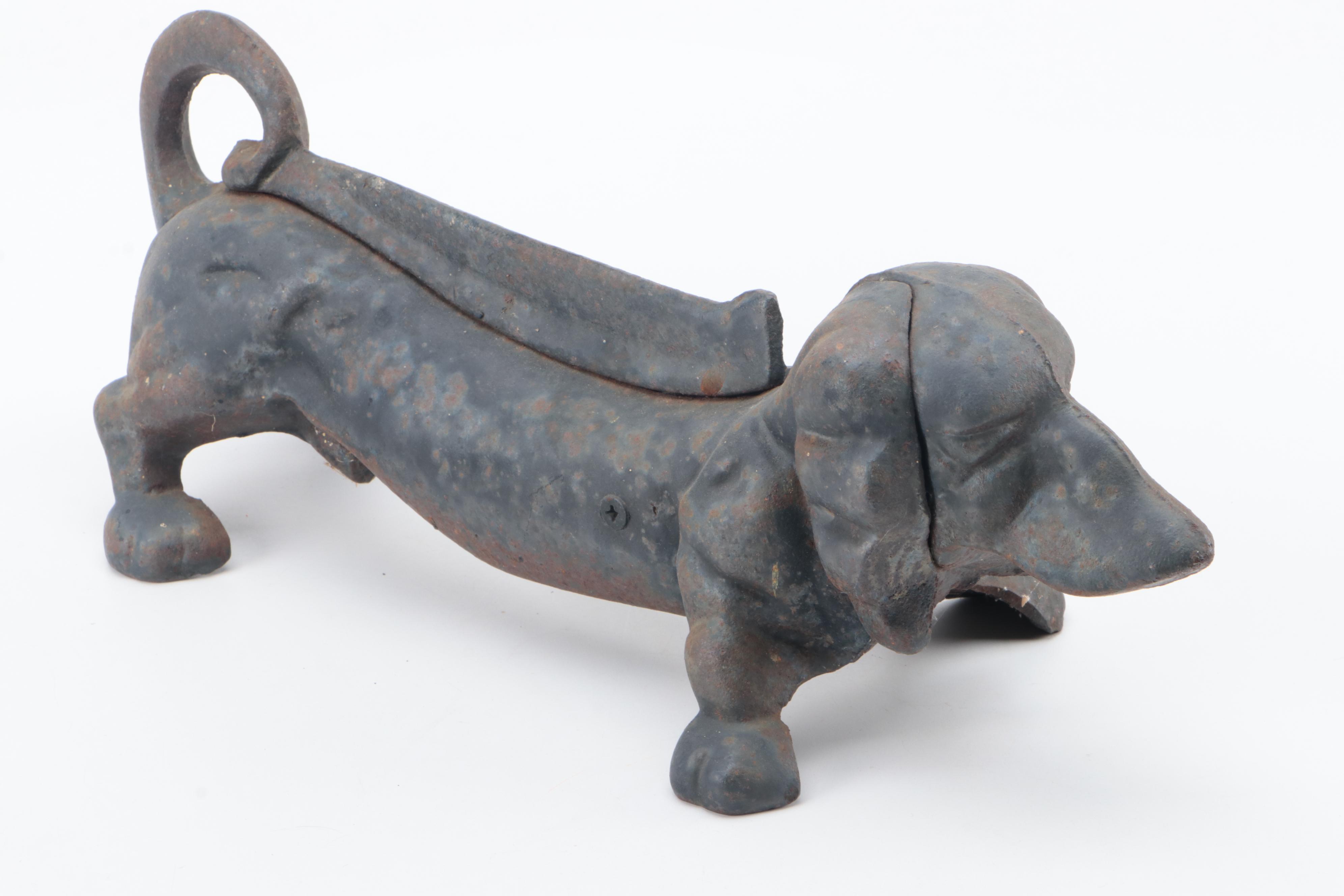 Dachshund Form Cast Iron Boot Scrapers