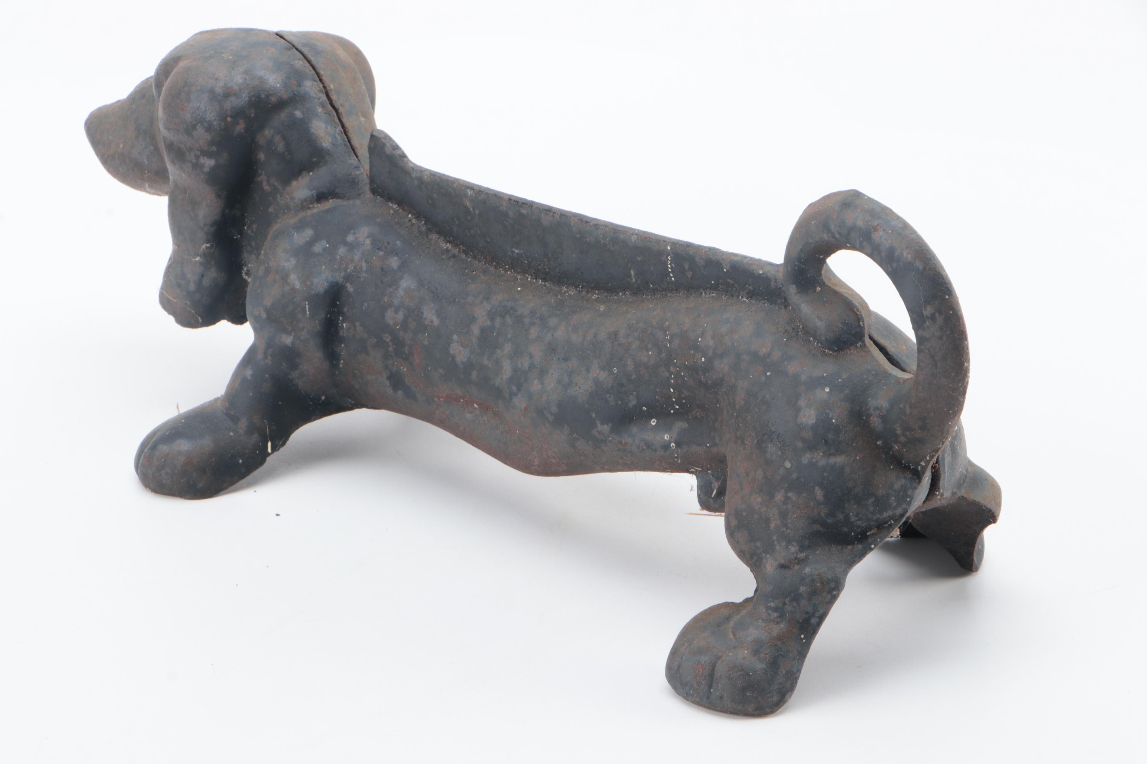Dachshund Form Cast Iron Boot Scrapers