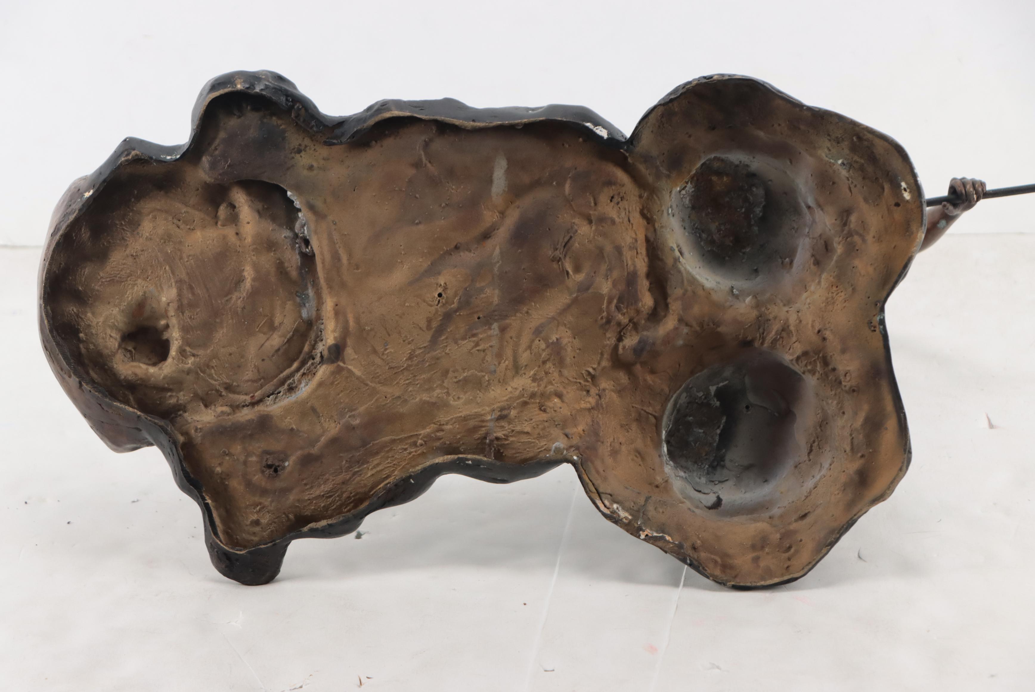 Erwin Stern Cast Bronze Sculpture of Fisherman Pulling in a Net