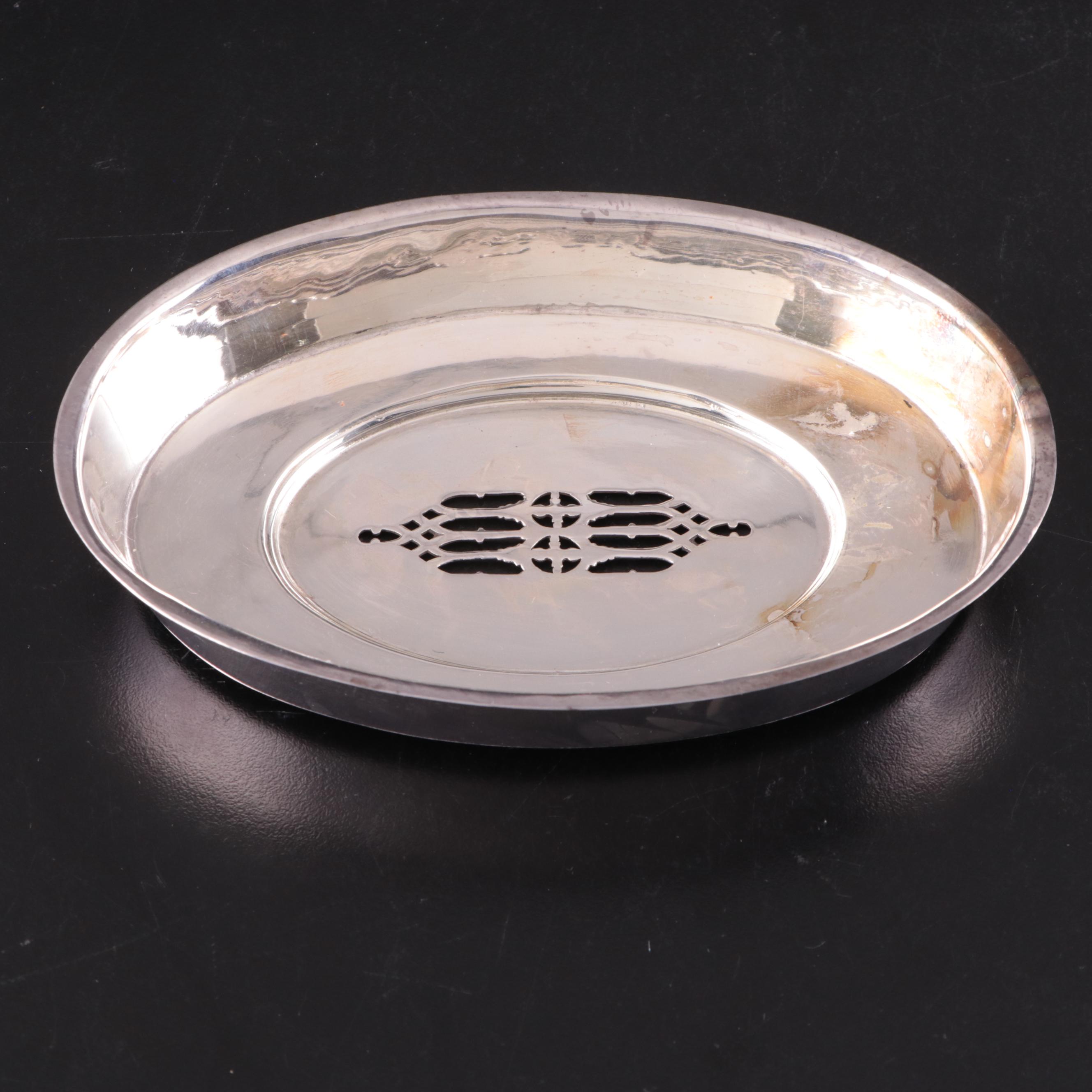 English Silver Plate Dome Top Serving Dish with Drain Tray, Late 19th Century