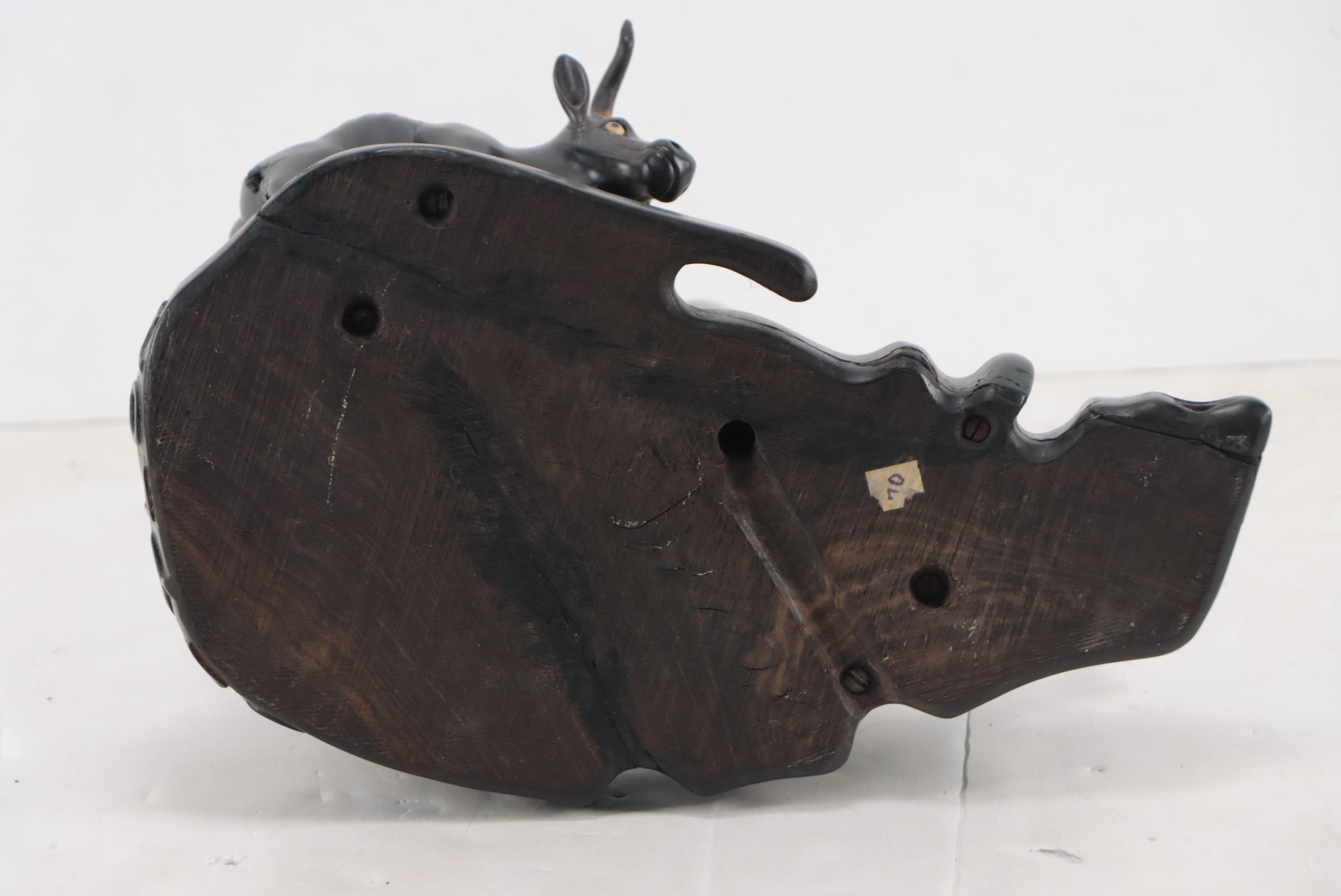 Sri Lankan Carved Ebony Sculpture With Animal Motif