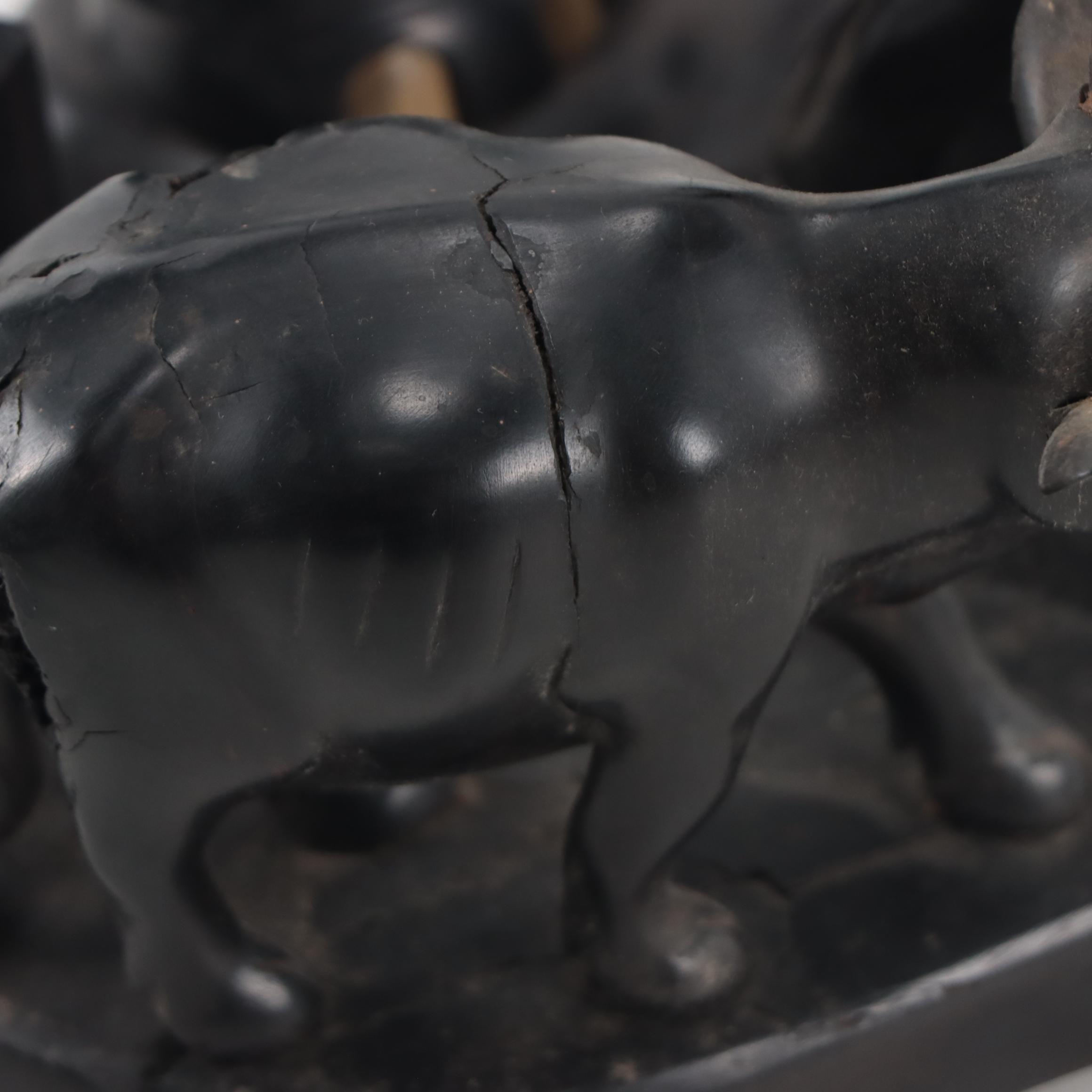 Sri Lankan Carved Ebony Sculpture With Animal Motif