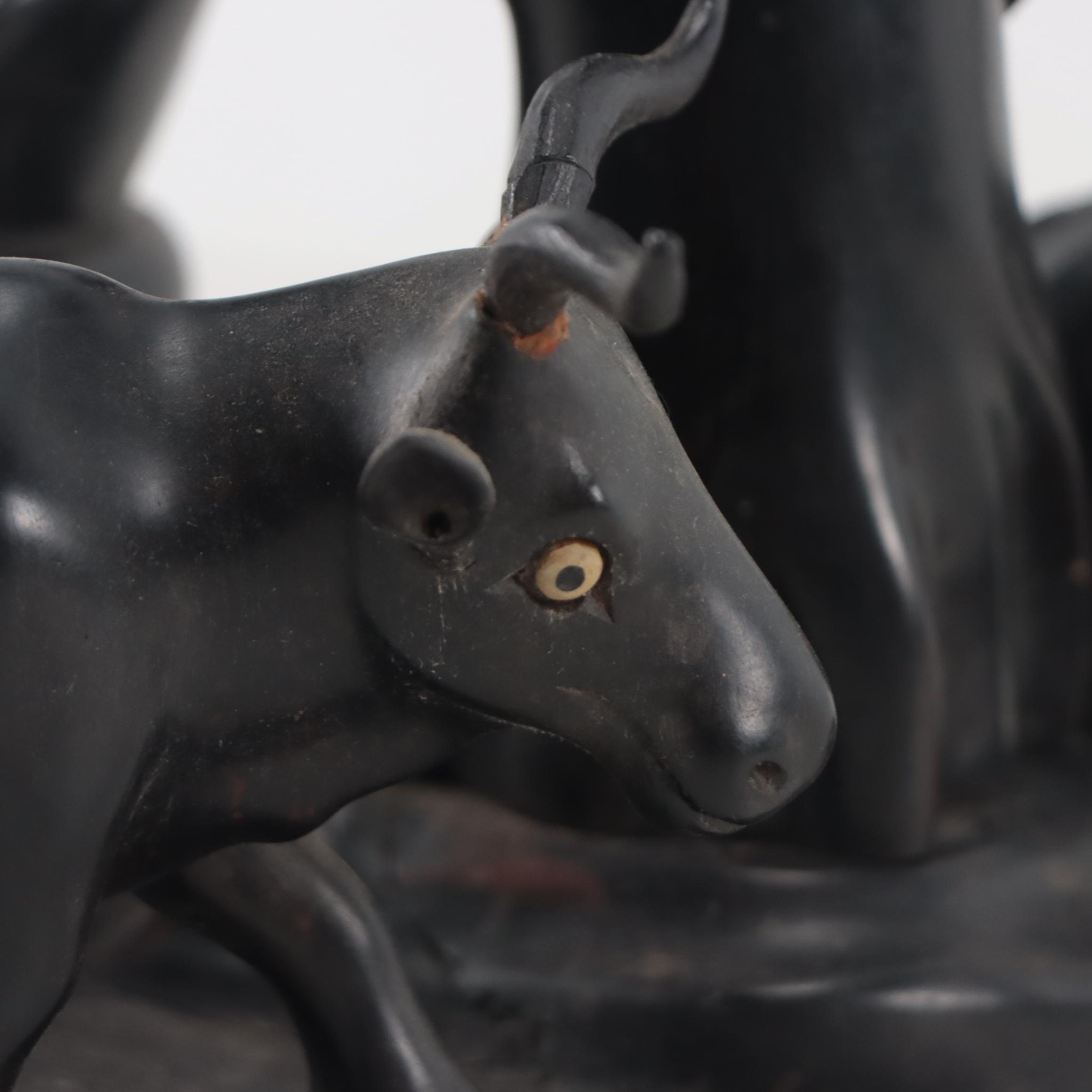 Sri Lankan Carved Ebony Sculpture With Animal Motif