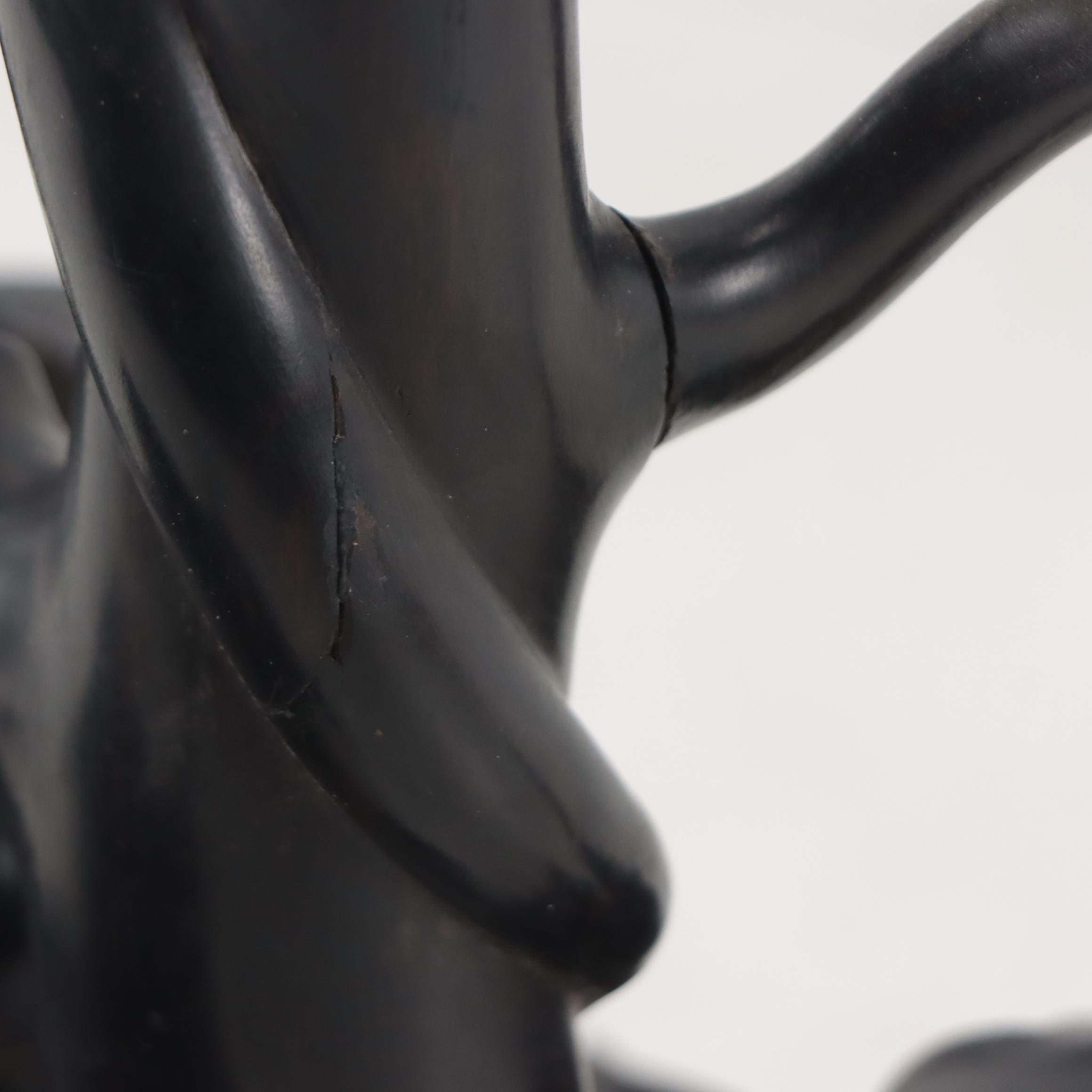 Sri Lankan Carved Ebony Sculpture With Animal Motif