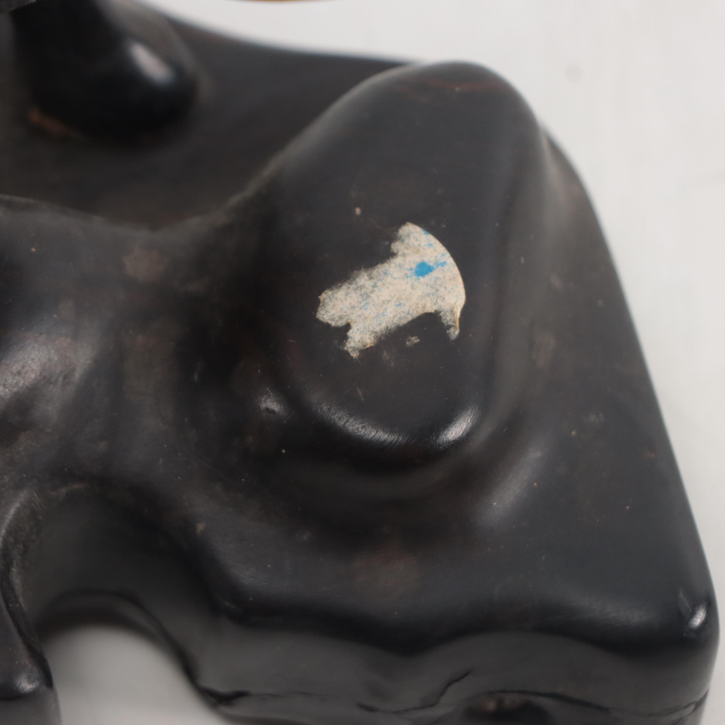 Sri Lankan Carved Ebony Sculpture With Animal Motif