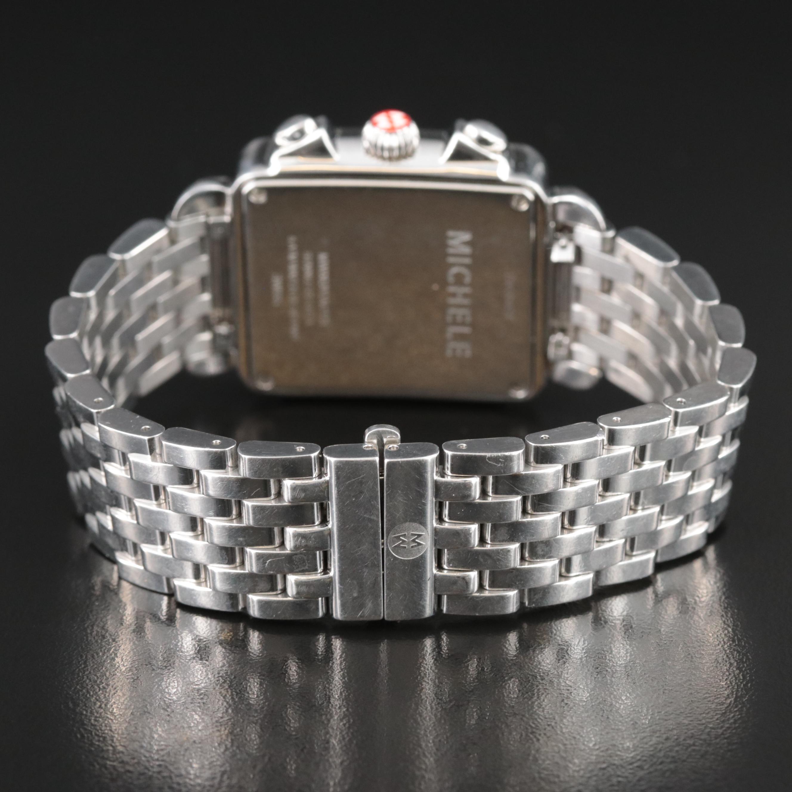 Michele Deco Chronograph Date Stainless Steel Watch