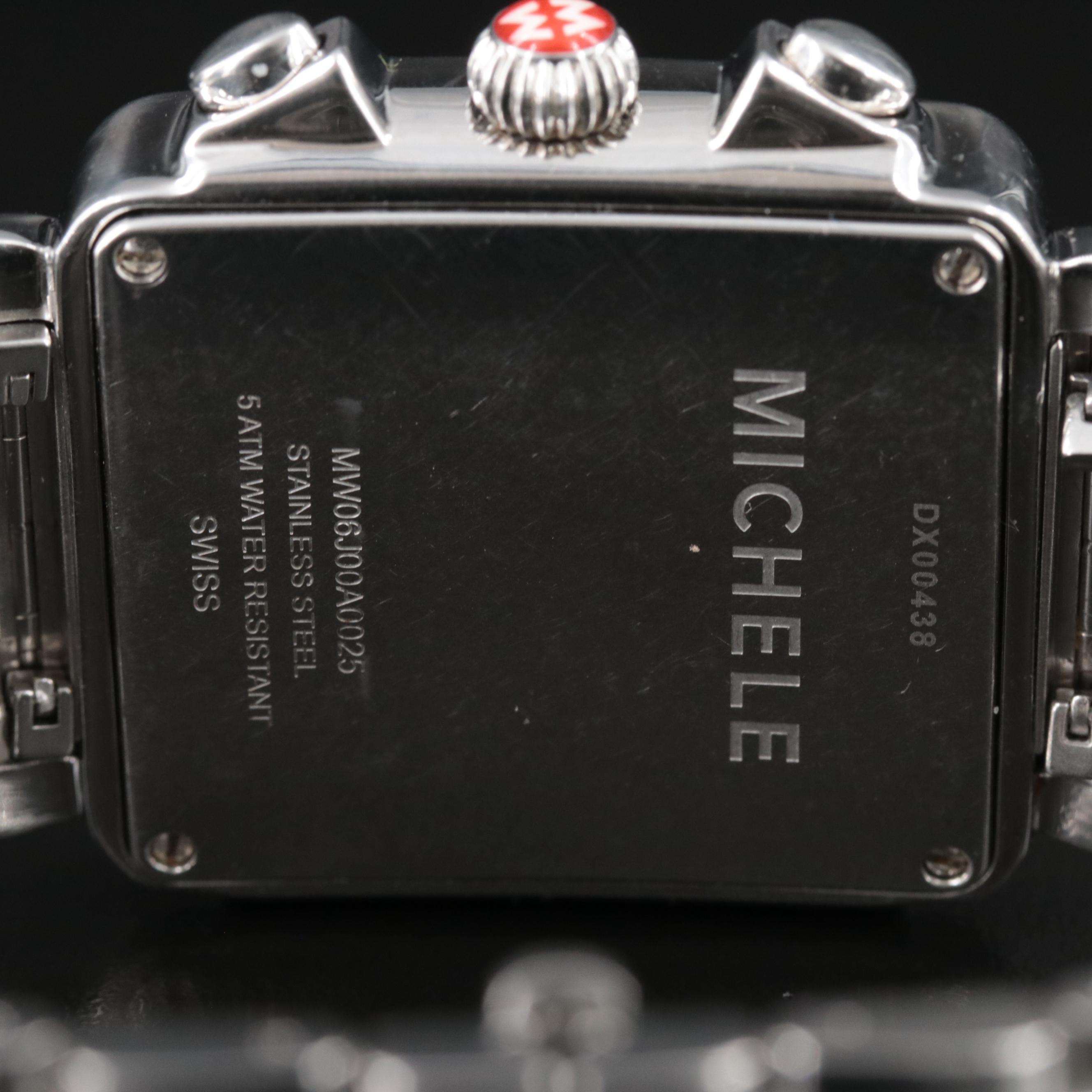 Michele Deco Chronograph Date Stainless Steel Watch