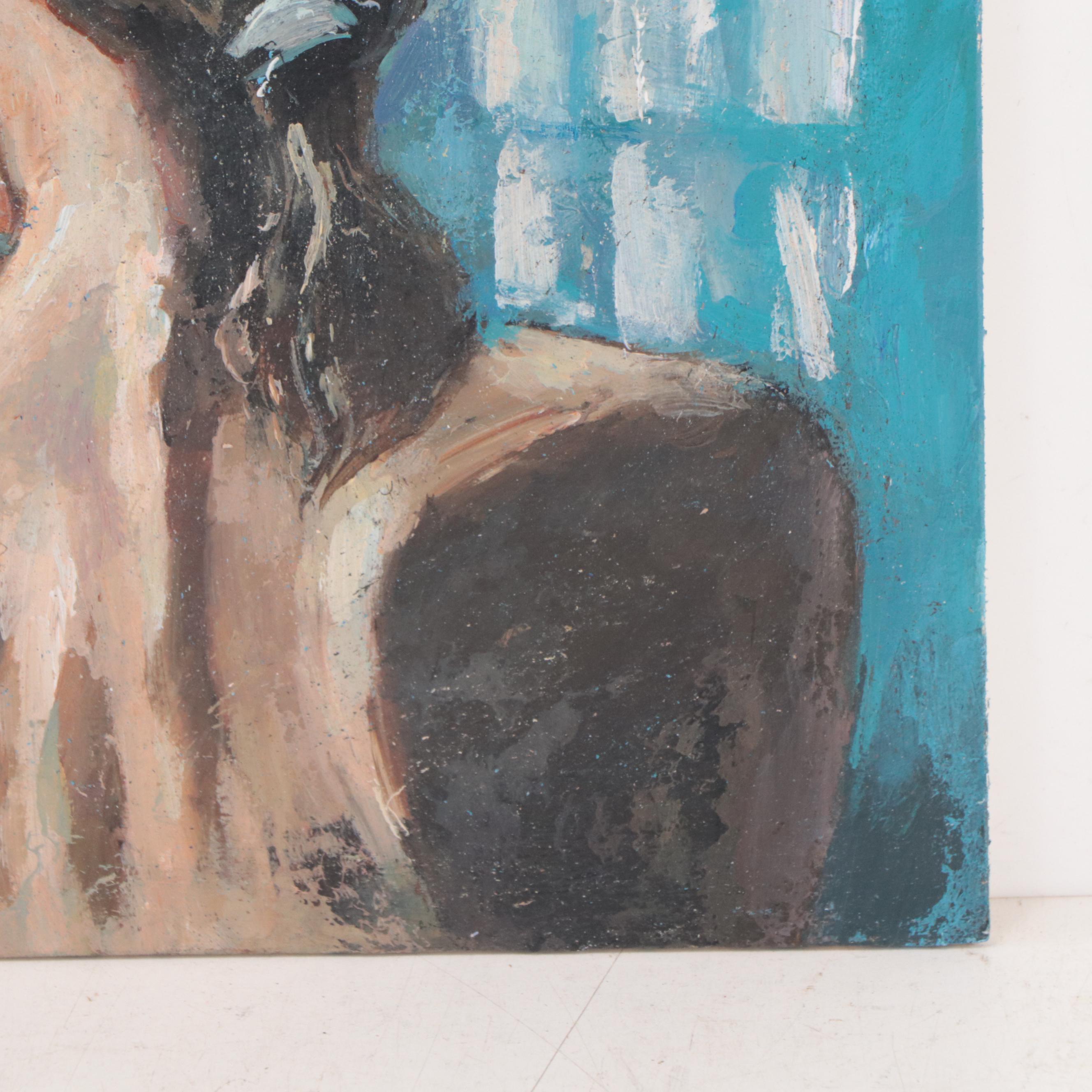 Adam Deda Oil Painting "The Blue Room," 2023