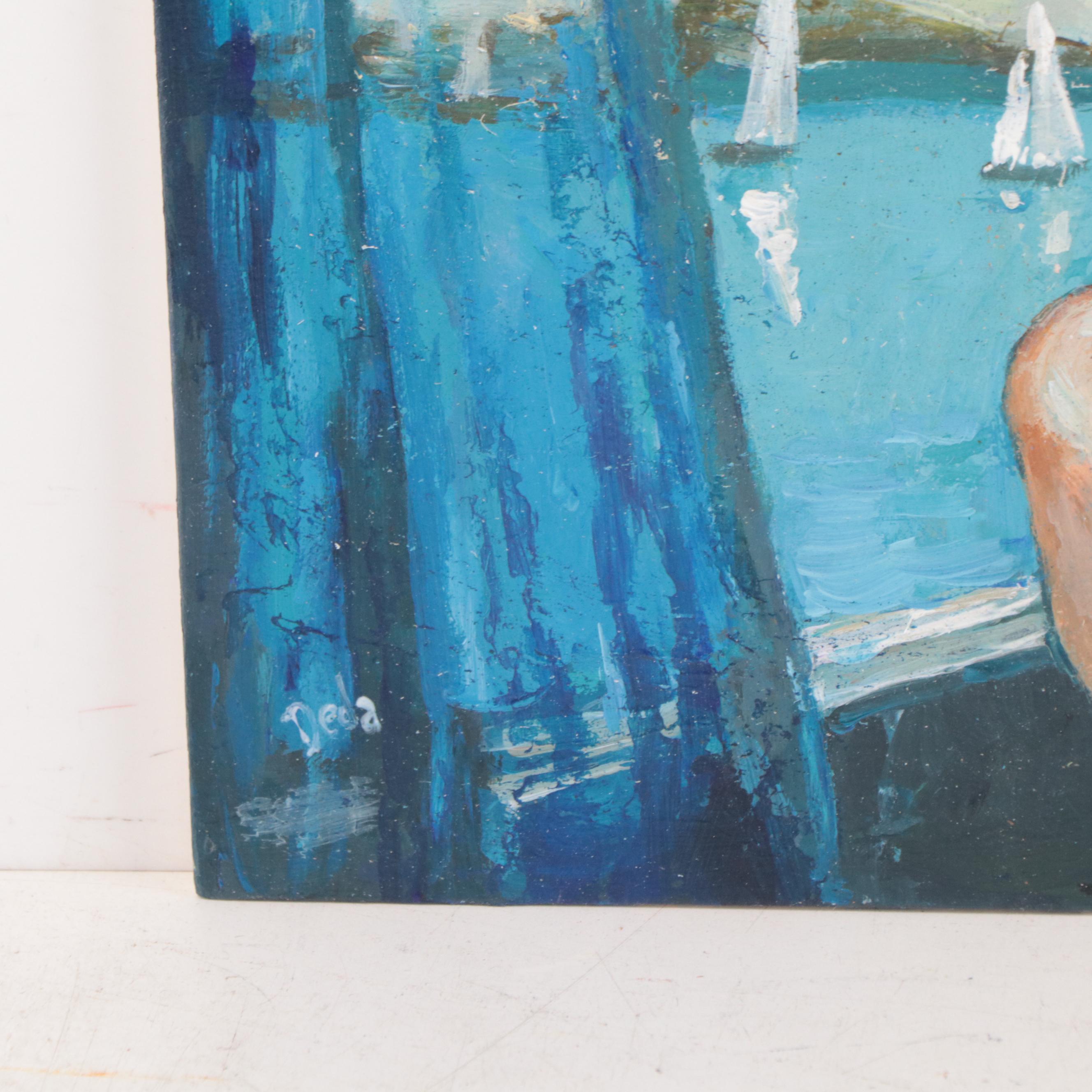 Adam Deda Oil Painting "The Blue Room," 2023