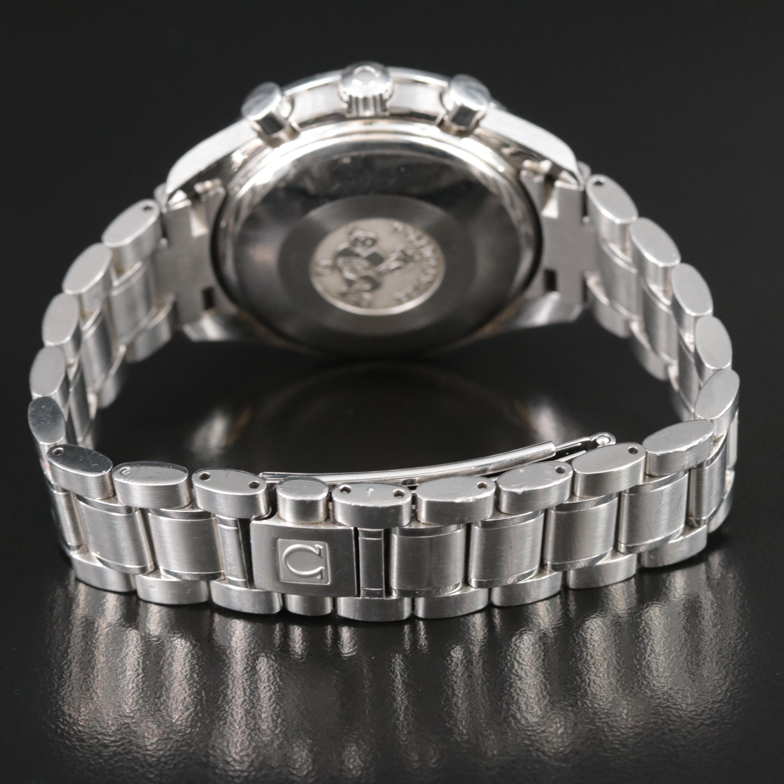 1999 Omega Speedmaster Automatic Chronograph Silver Dial Date Watch