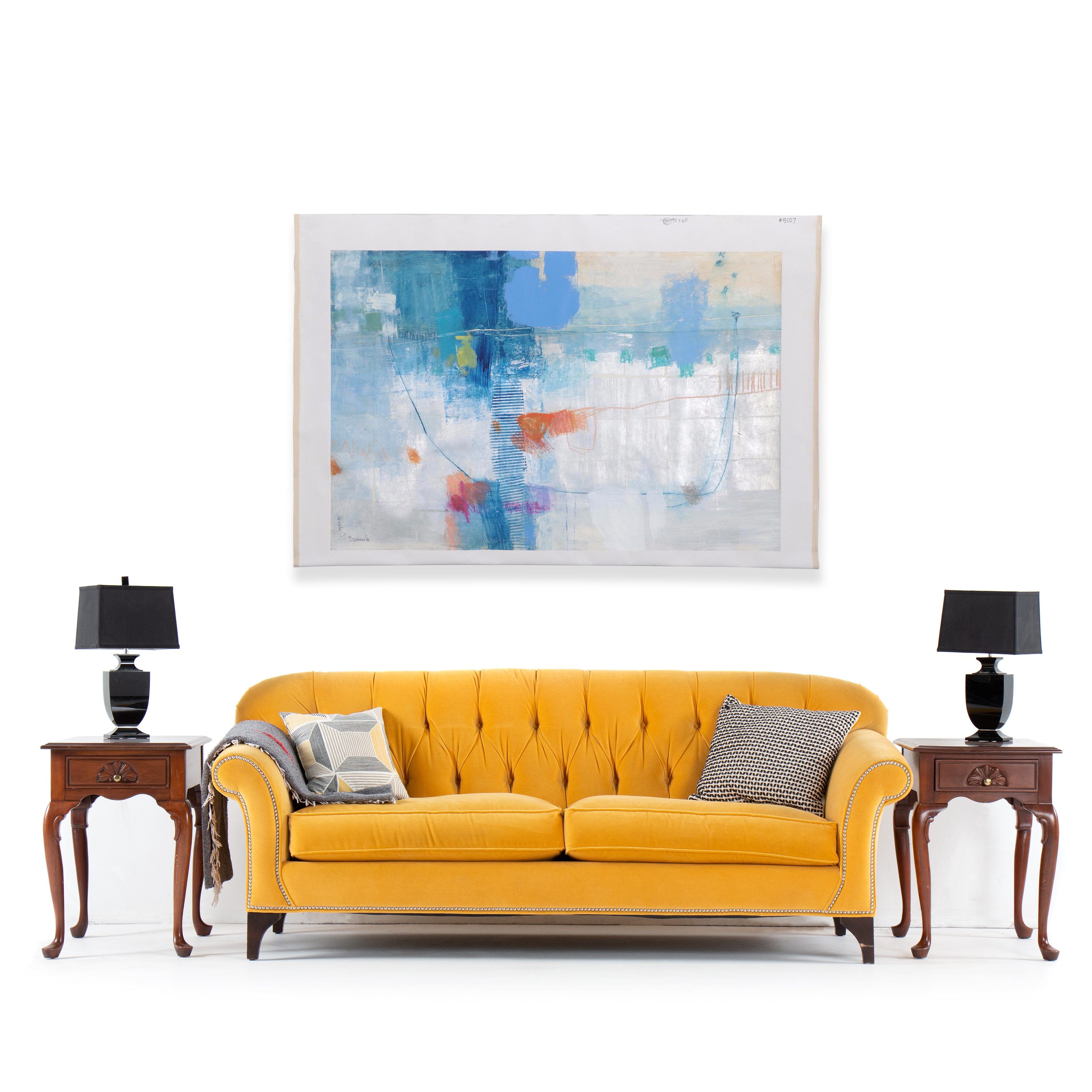 Ursula J. Brenner Abstract Mixed Media Painting, 21st Century