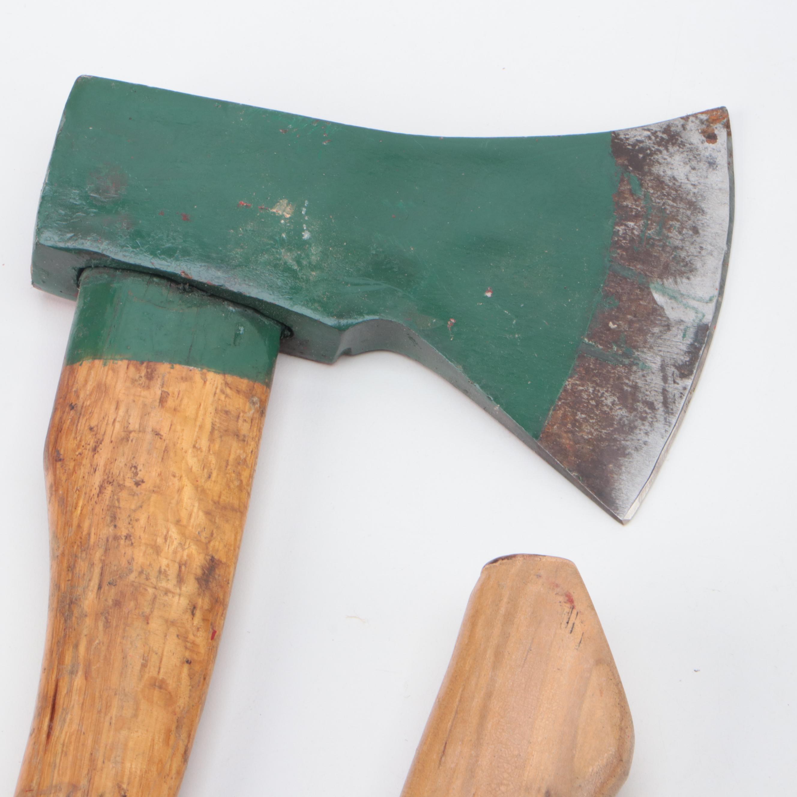 Defiance Wood Handle Hand Axe with More Hand Axes
