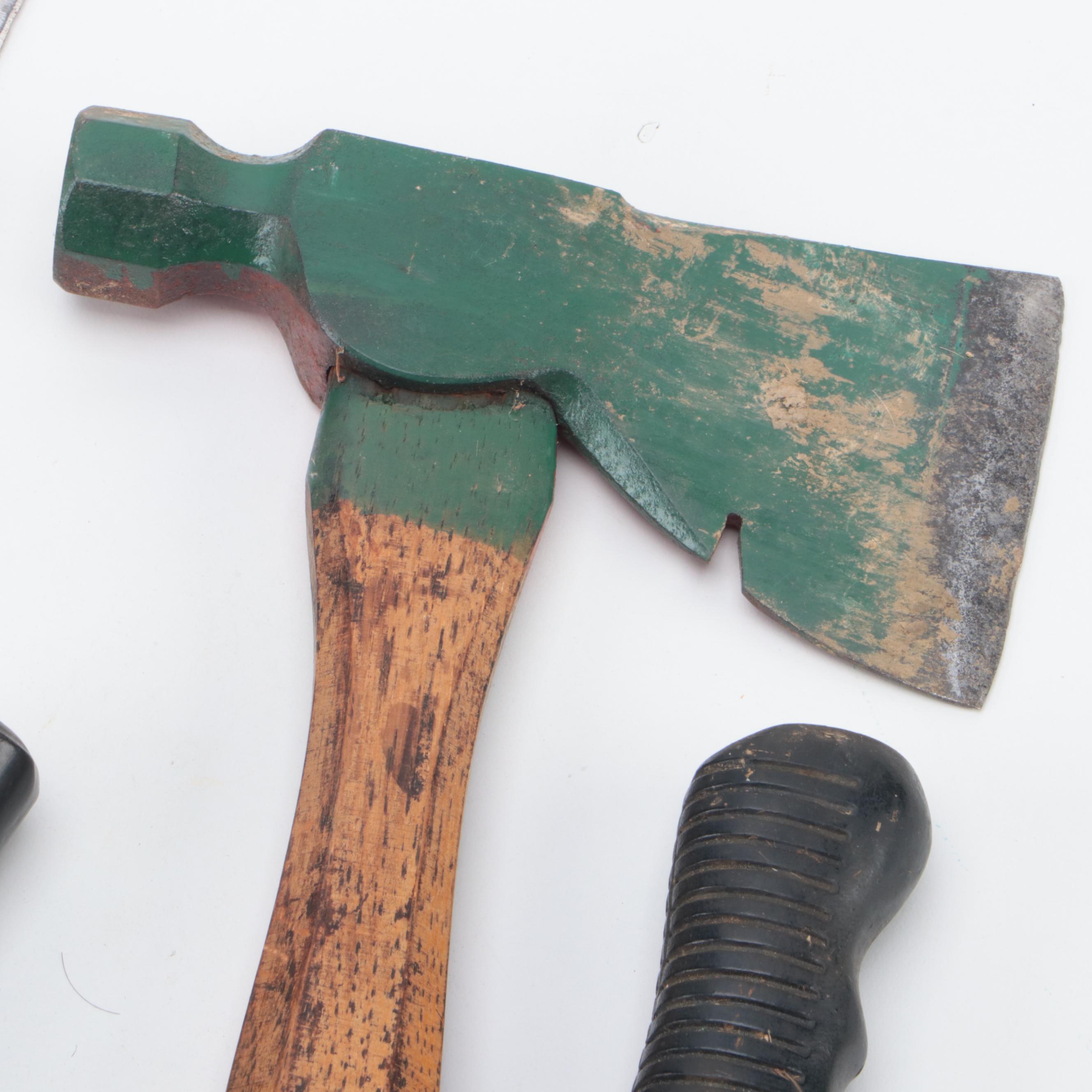 Defiance Wood Handle Hand Axe with More Hand Axes