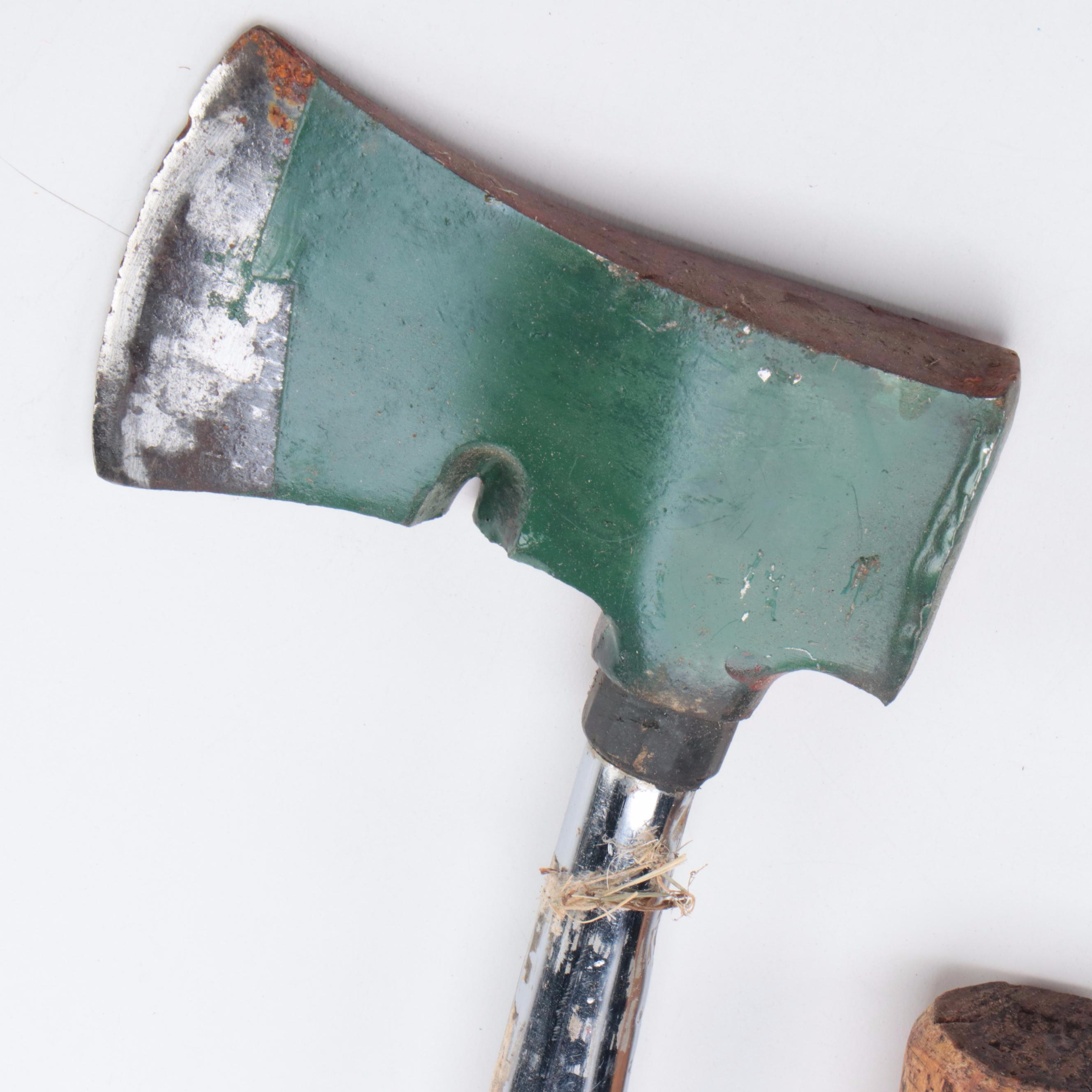 Defiance Wood Handle Hand Axe with More Hand Axes