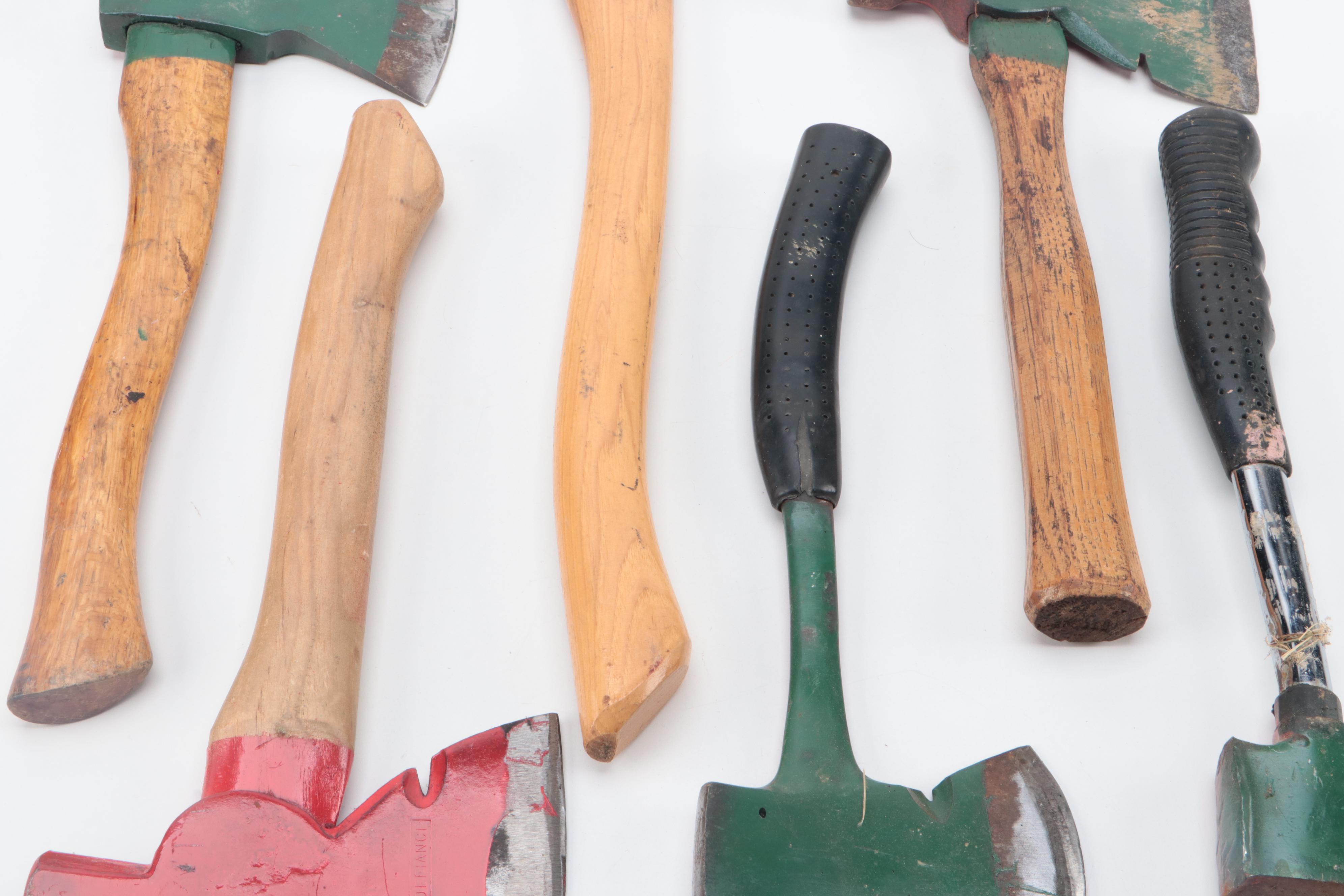 Defiance Wood Handle Hand Axe with More Hand Axes