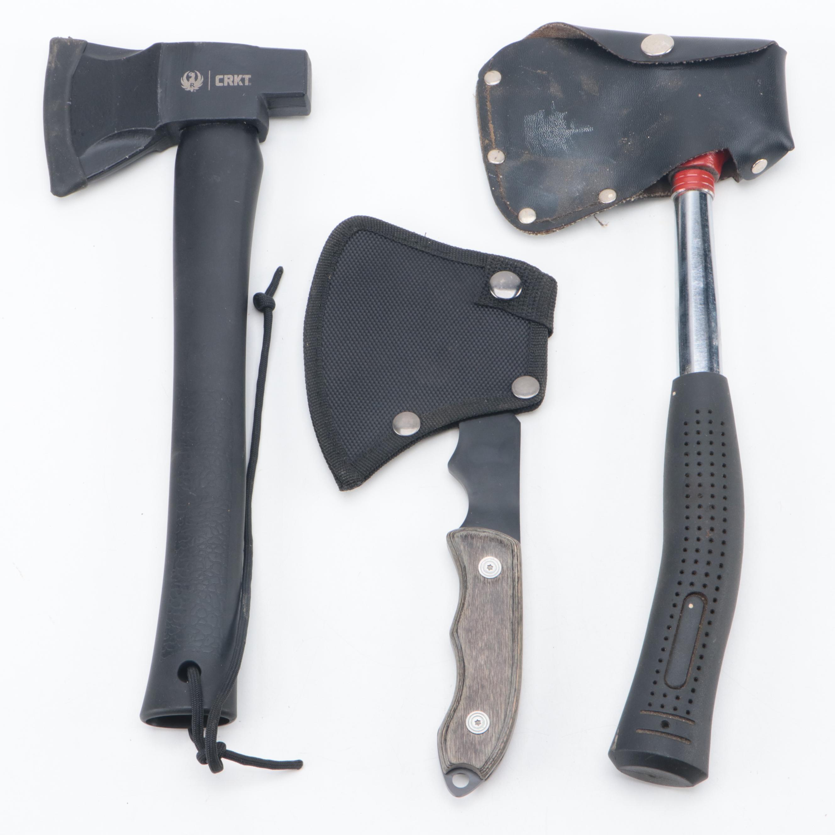 CRKT Rubber Handle Hatchet with Painted Metal Head Hand Axes and More