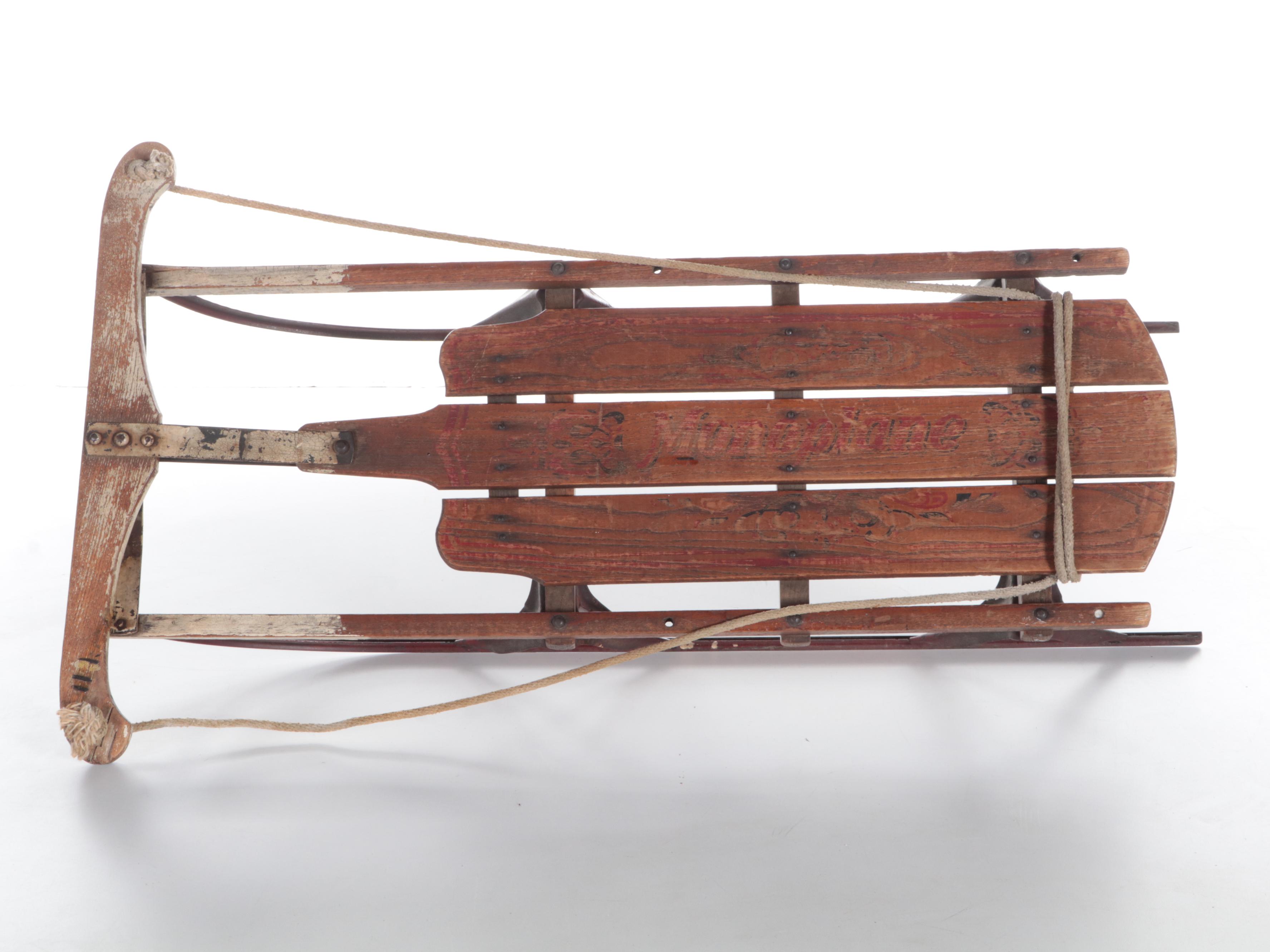 American Acme Co. "Monoplane" Children's Sled, Mid-20th Century