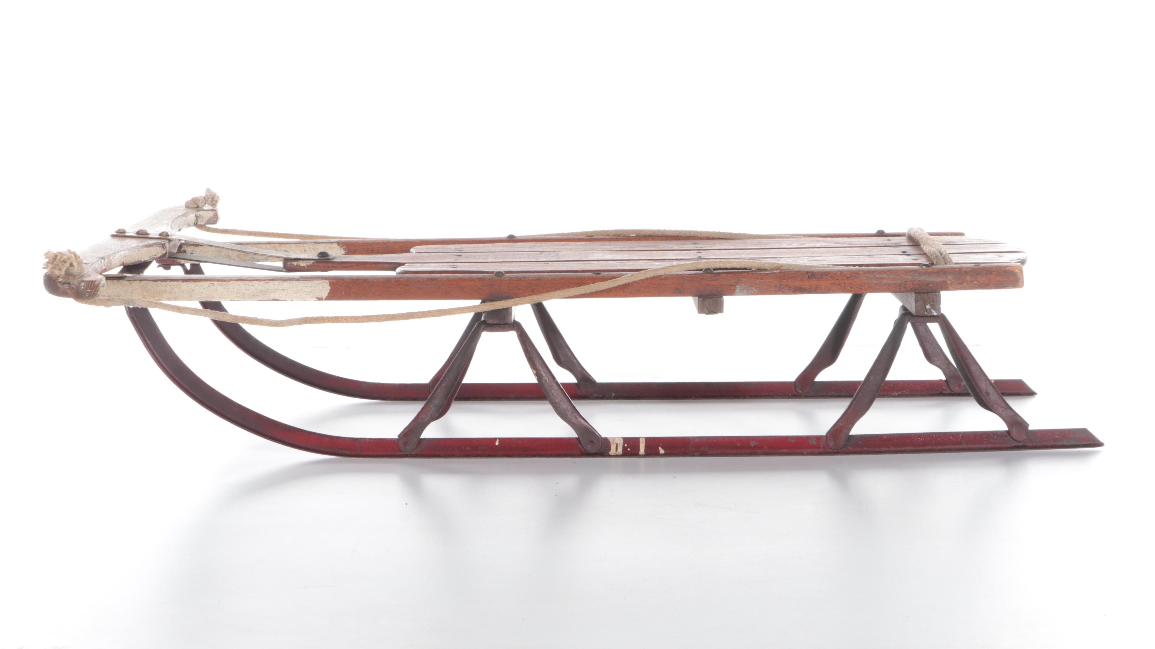 American Acme Co. "Monoplane" Children's Sled, Mid-20th Century